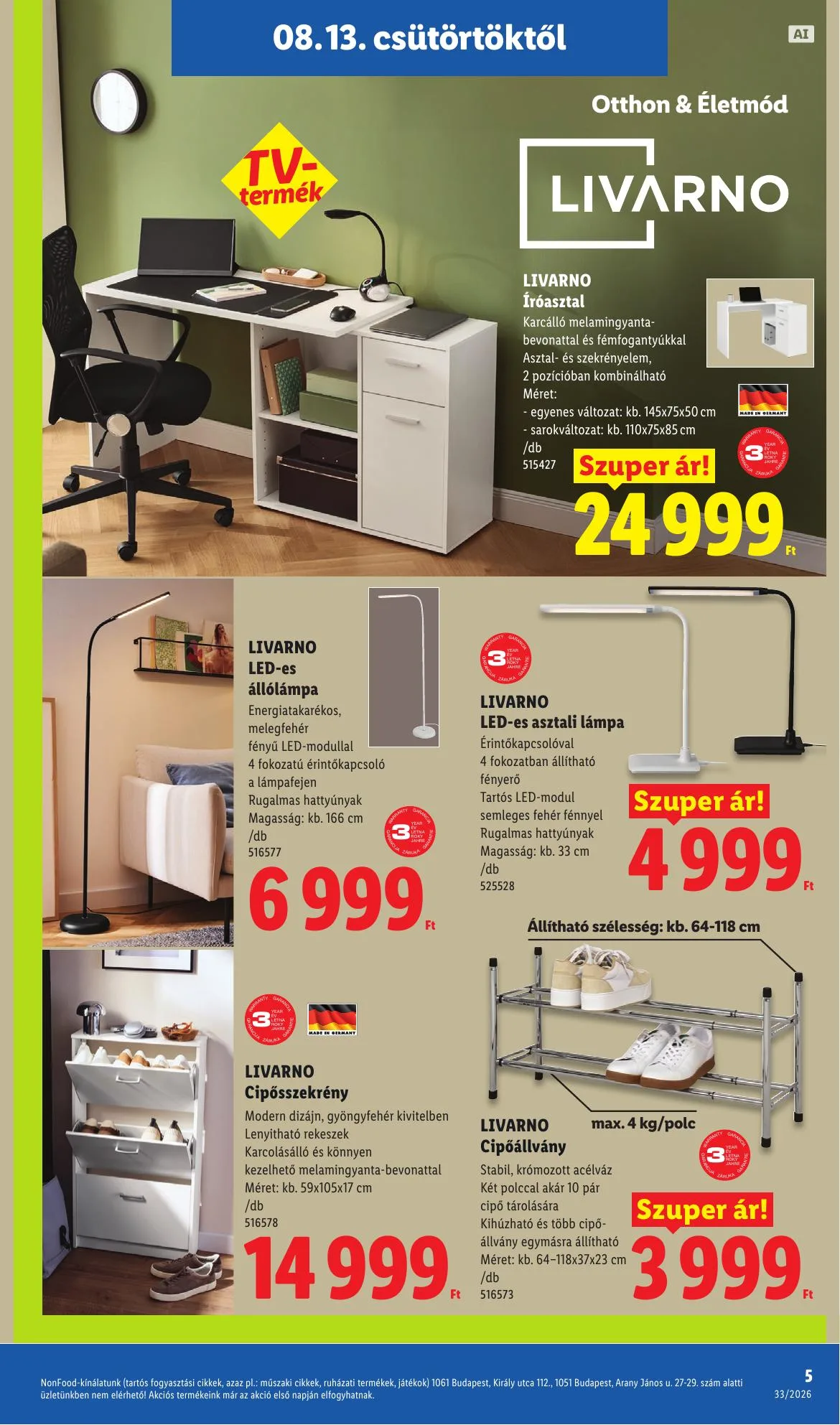 Lidl akciós újság Nonfood 08.13–08.13 – 5. oldal