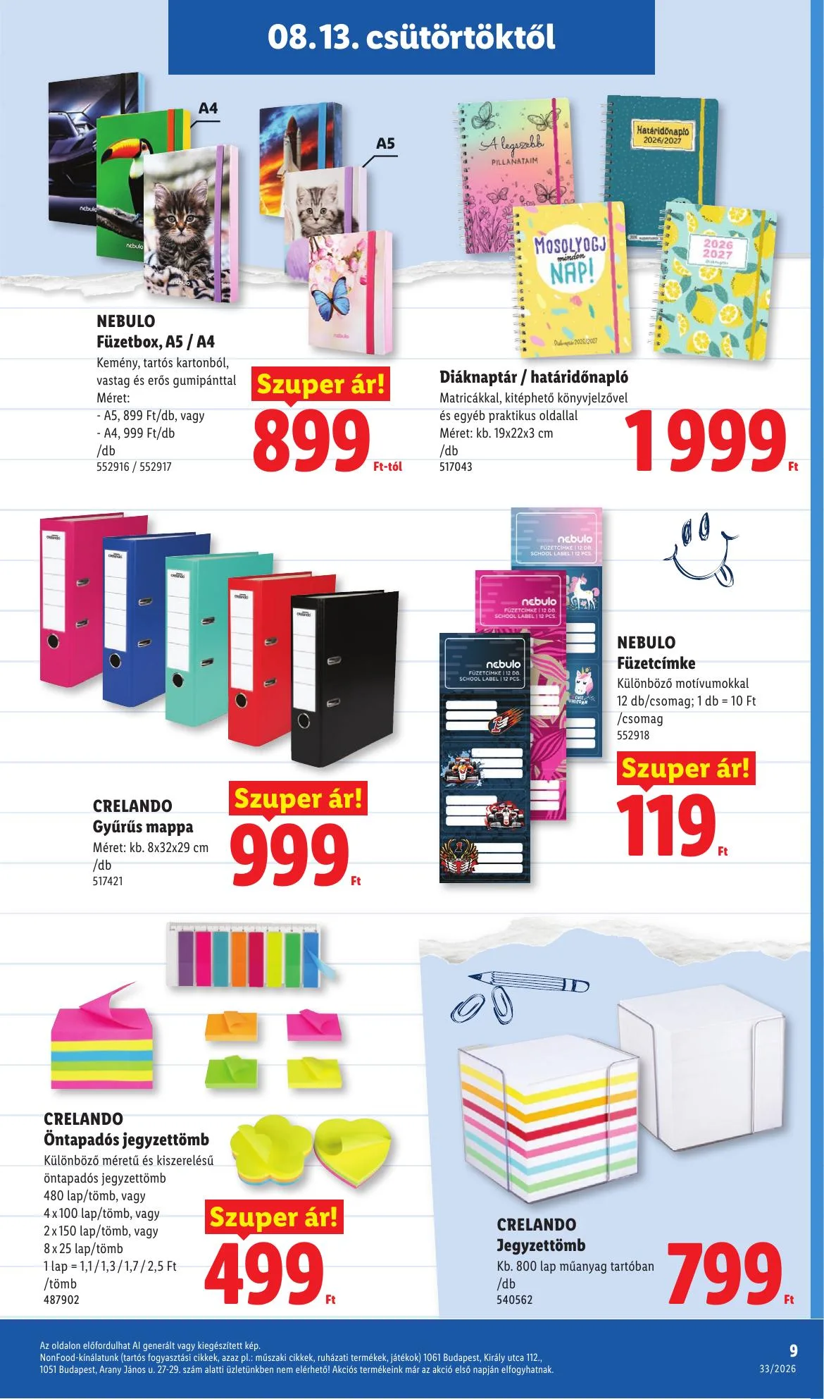 Lidl akciós újság Nonfood 08.13–08.13 – 9. oldal