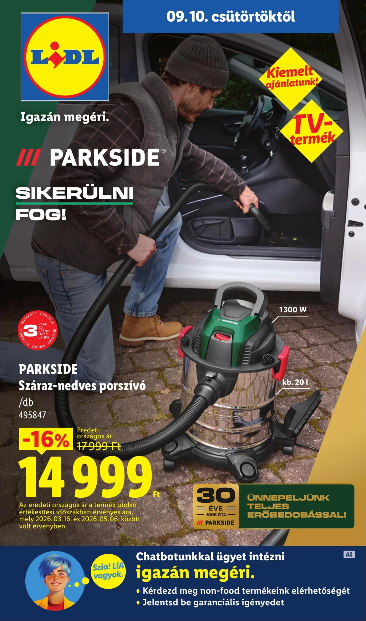 Lidl akciós újság Nonfood 09.10–09.10