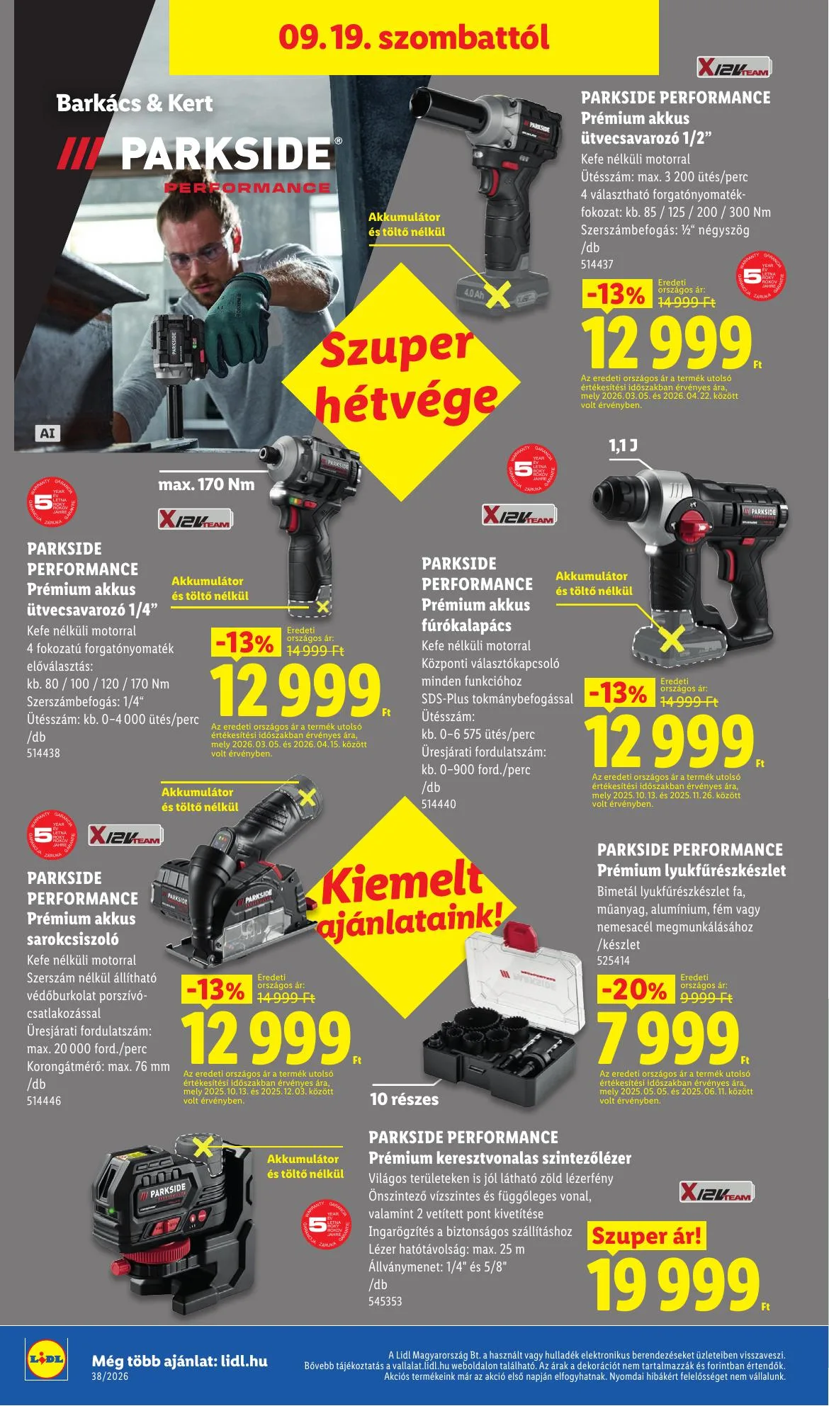 Lidl akciós újság Nonfood 09.17–09.17 – 12. oldal