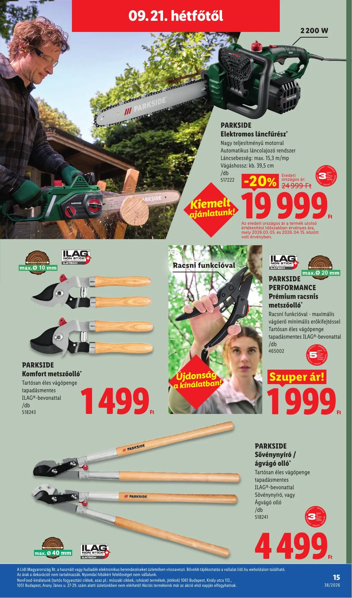 Lidl akciós újság Nonfood 09.17–09.17 – 15. oldal