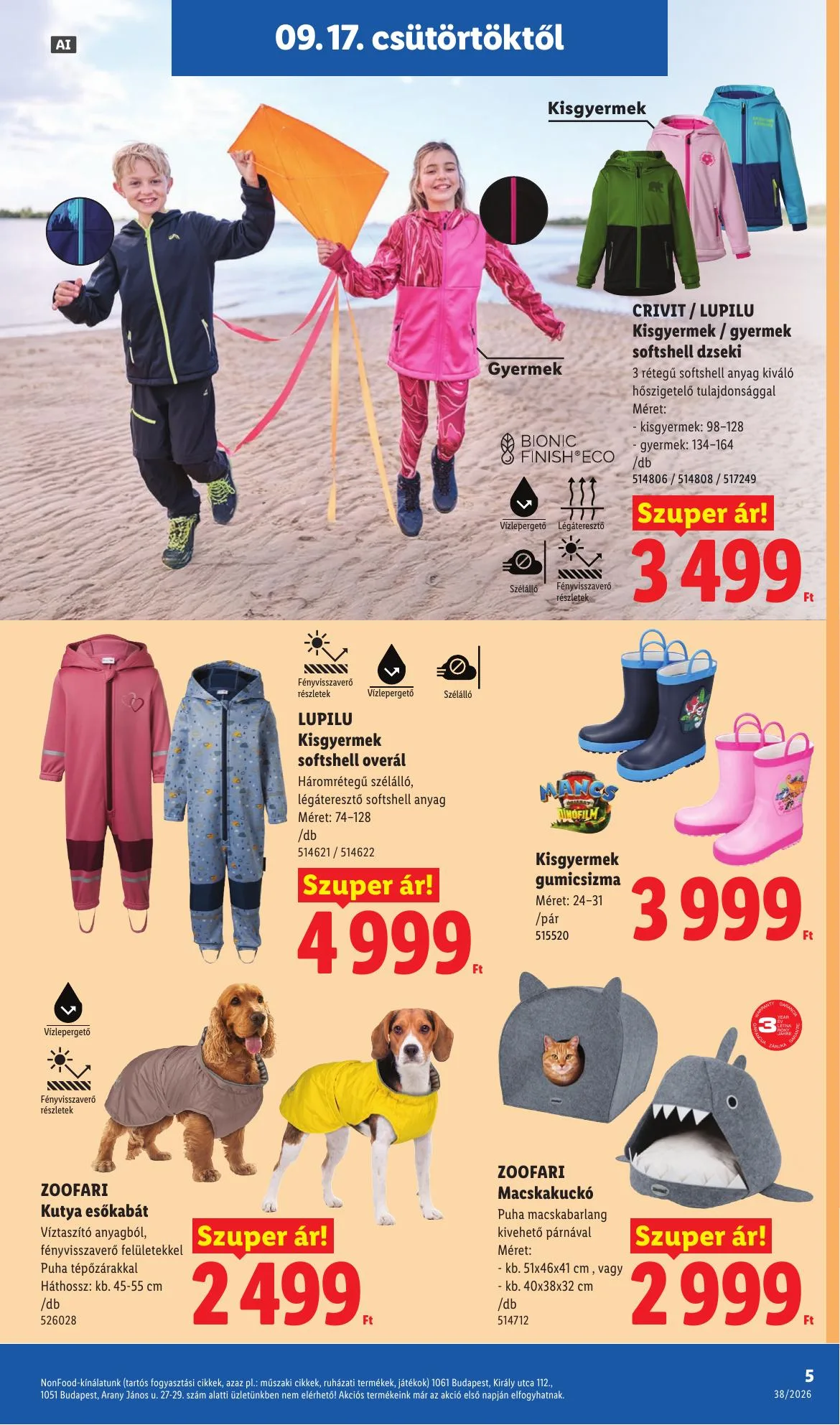 Lidl akciós újság Nonfood 09.17–09.17 – 5. oldal