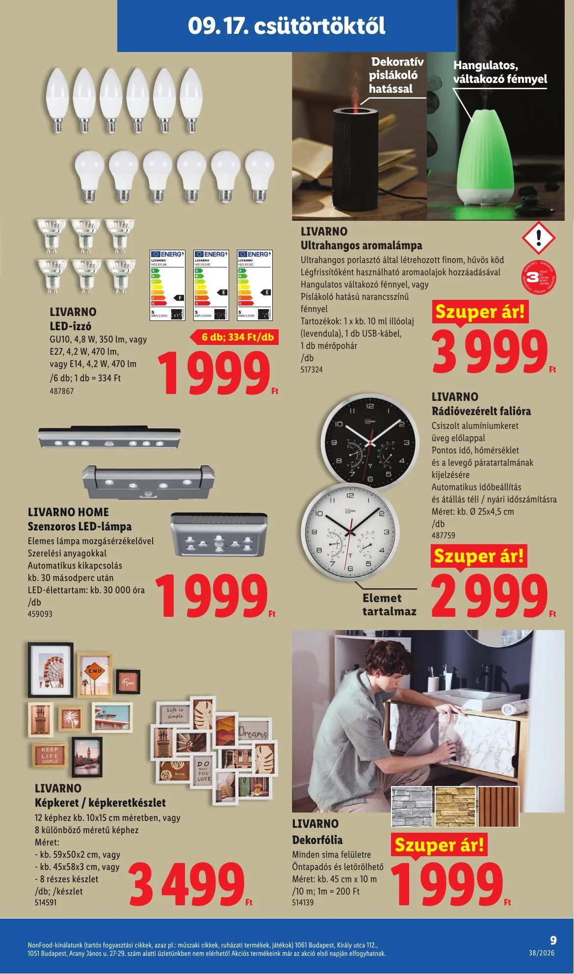 Lidl akciós újság Nonfood 09.17–09.17 – 9. oldal