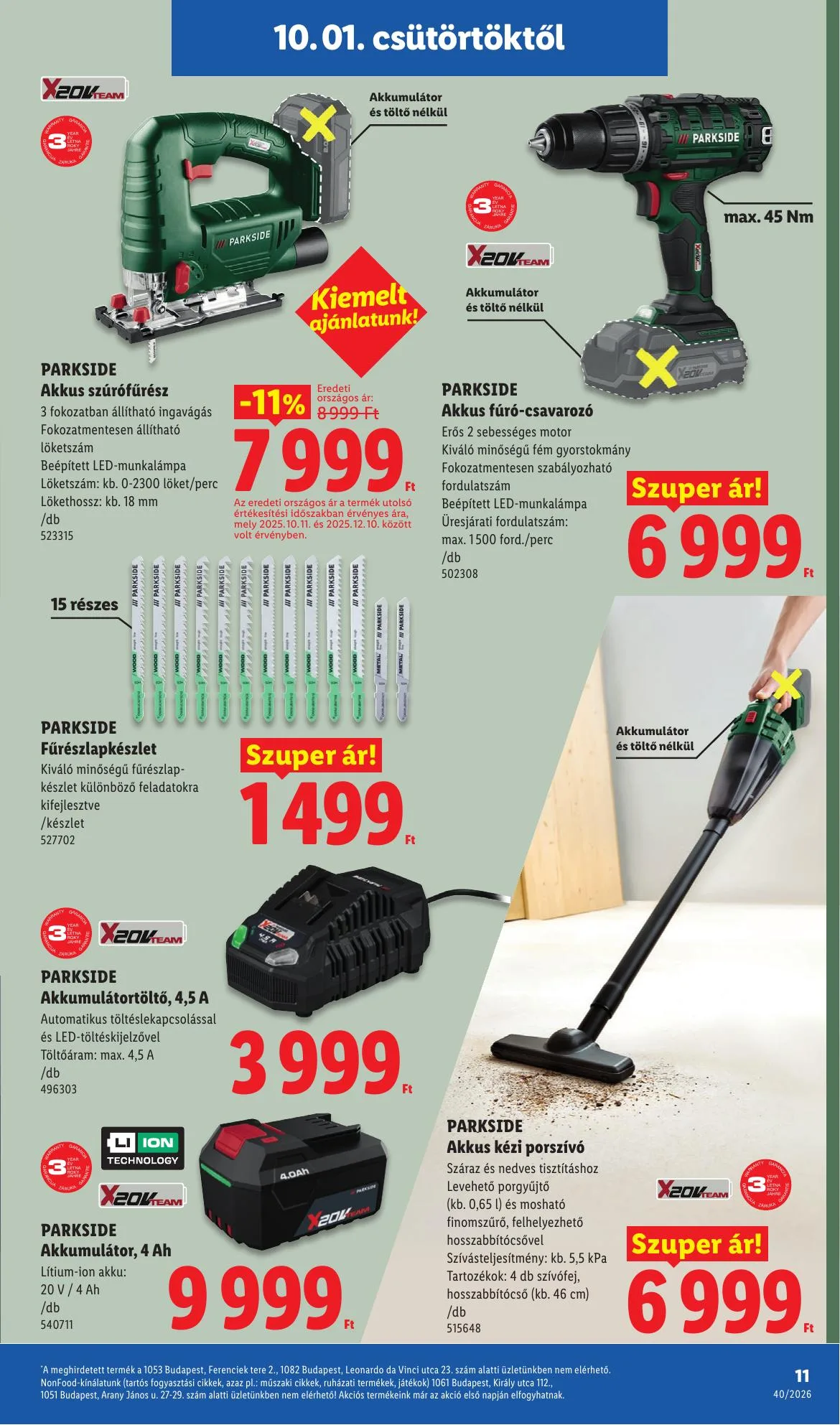 Lidl akciós újság Nonfood 10.01–10.07 – 11. oldal