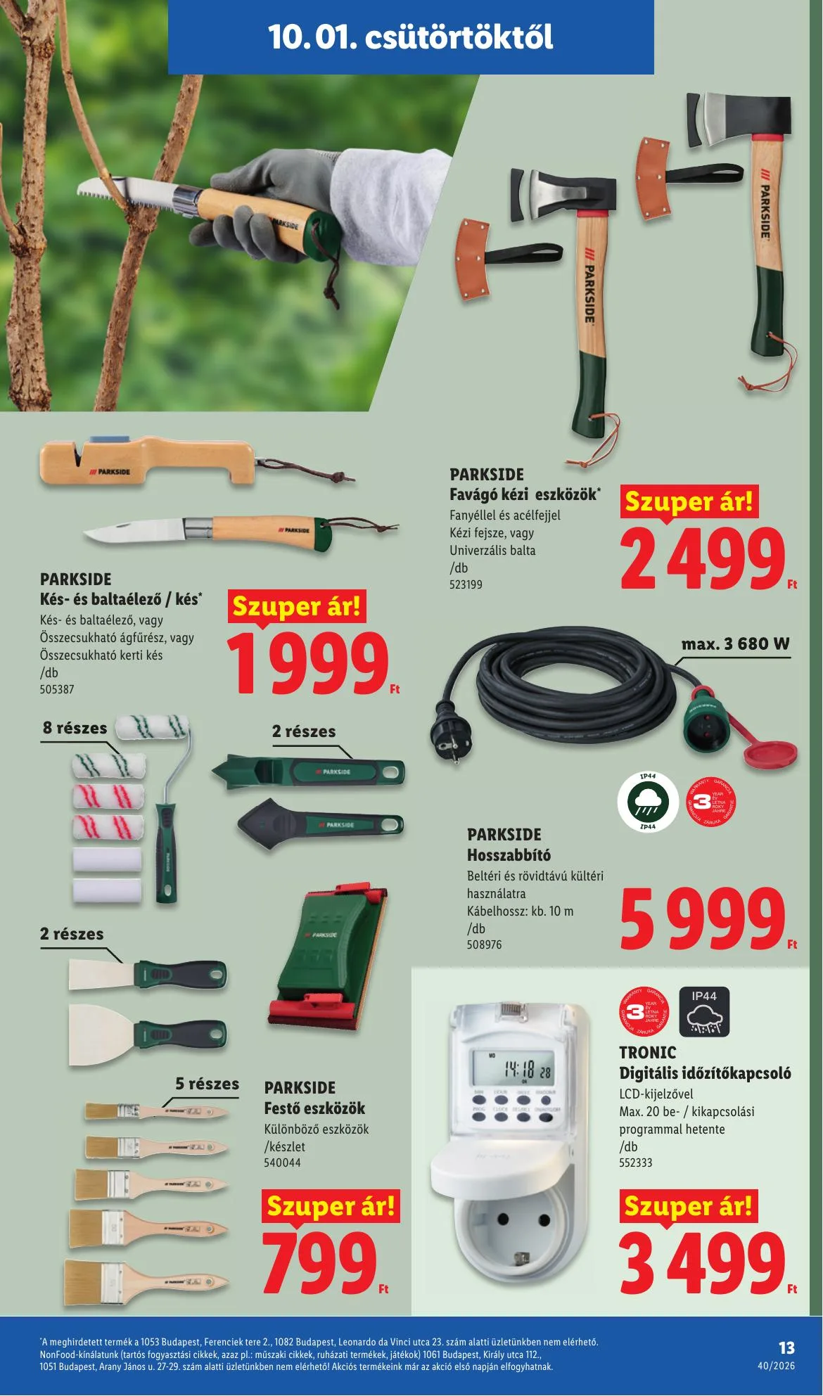 Lidl akciós újság Nonfood 10.01–10.07 – 13. oldal