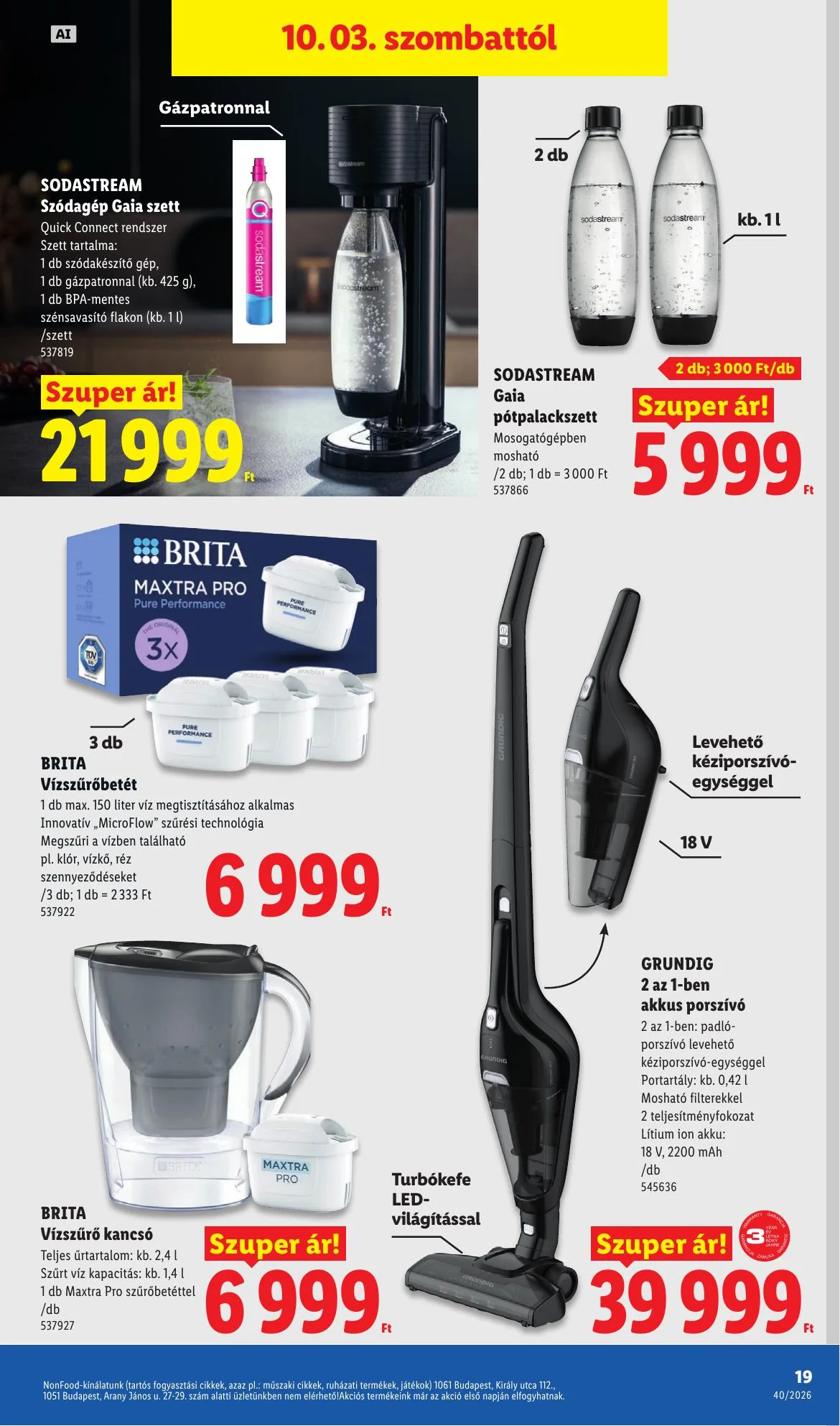 Lidl akciós újság Nonfood 10.01–10.07 – 19. oldal