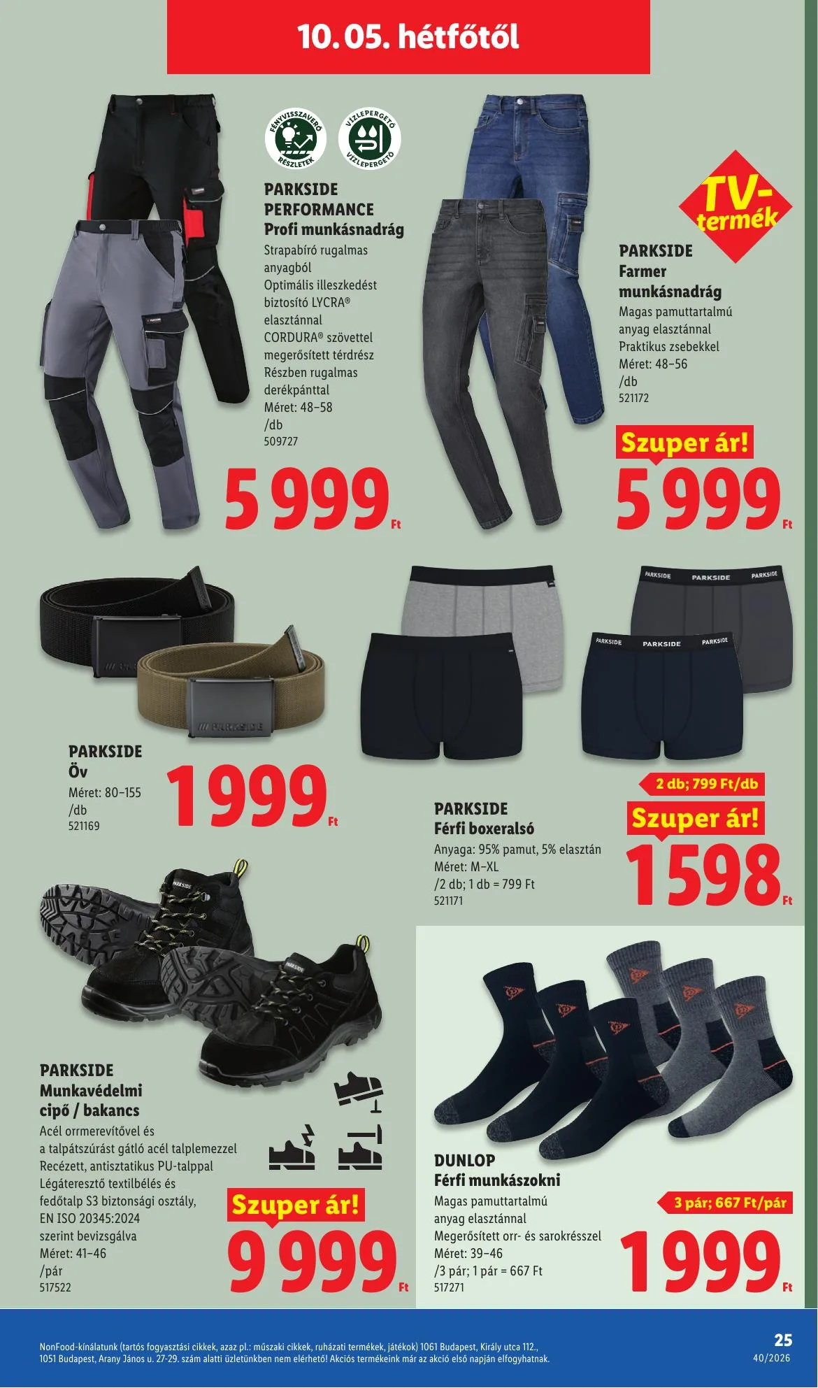 Lidl akciós újság Nonfood 10.01–10.07 – 25. oldal