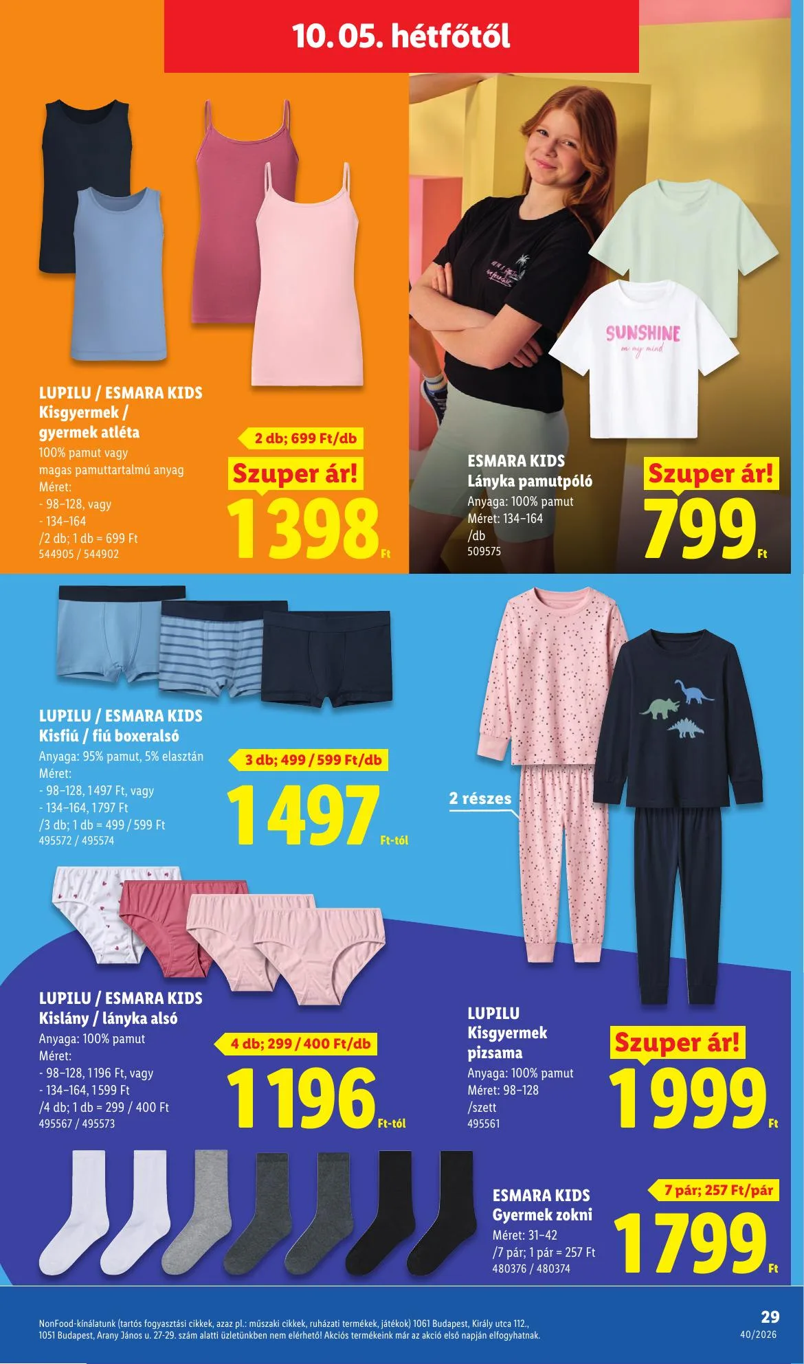 Lidl akciós újság Nonfood 10.01–10.07 – 29. oldal