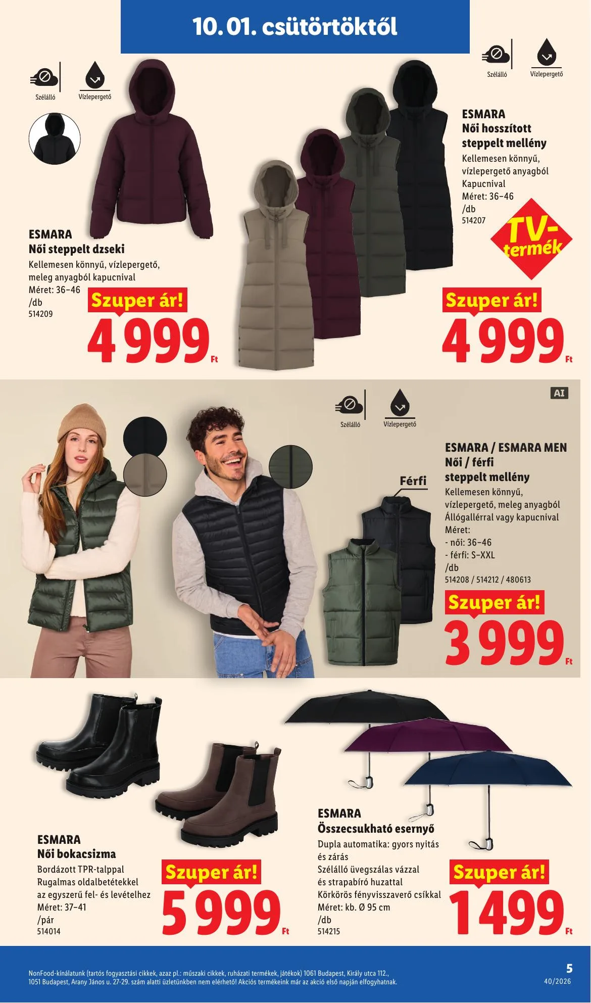 Lidl akciós újság Nonfood 10.01–10.07 – 5. oldal