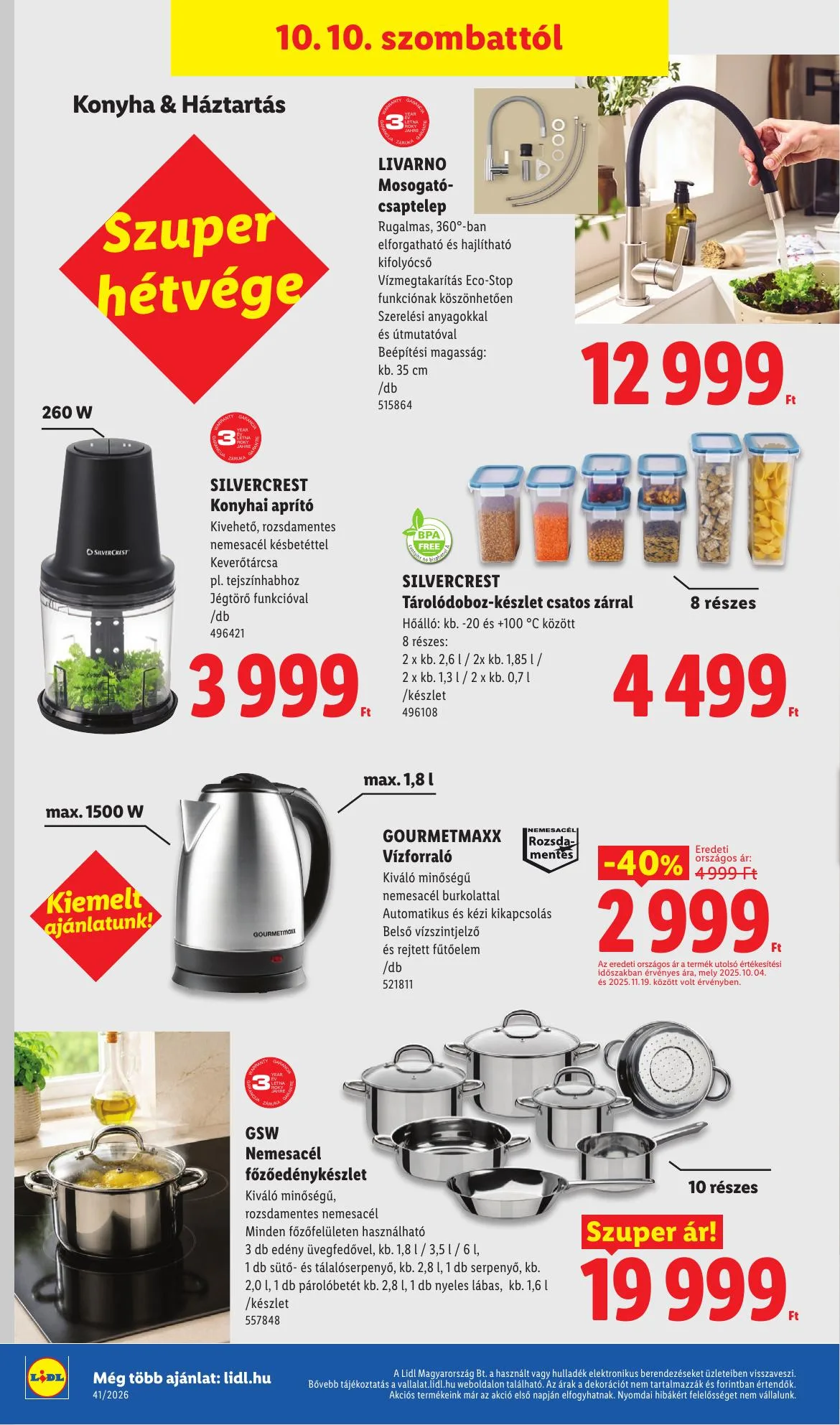 Lidl akciós újság Nonfood 10.08–10.14 – 18. oldal