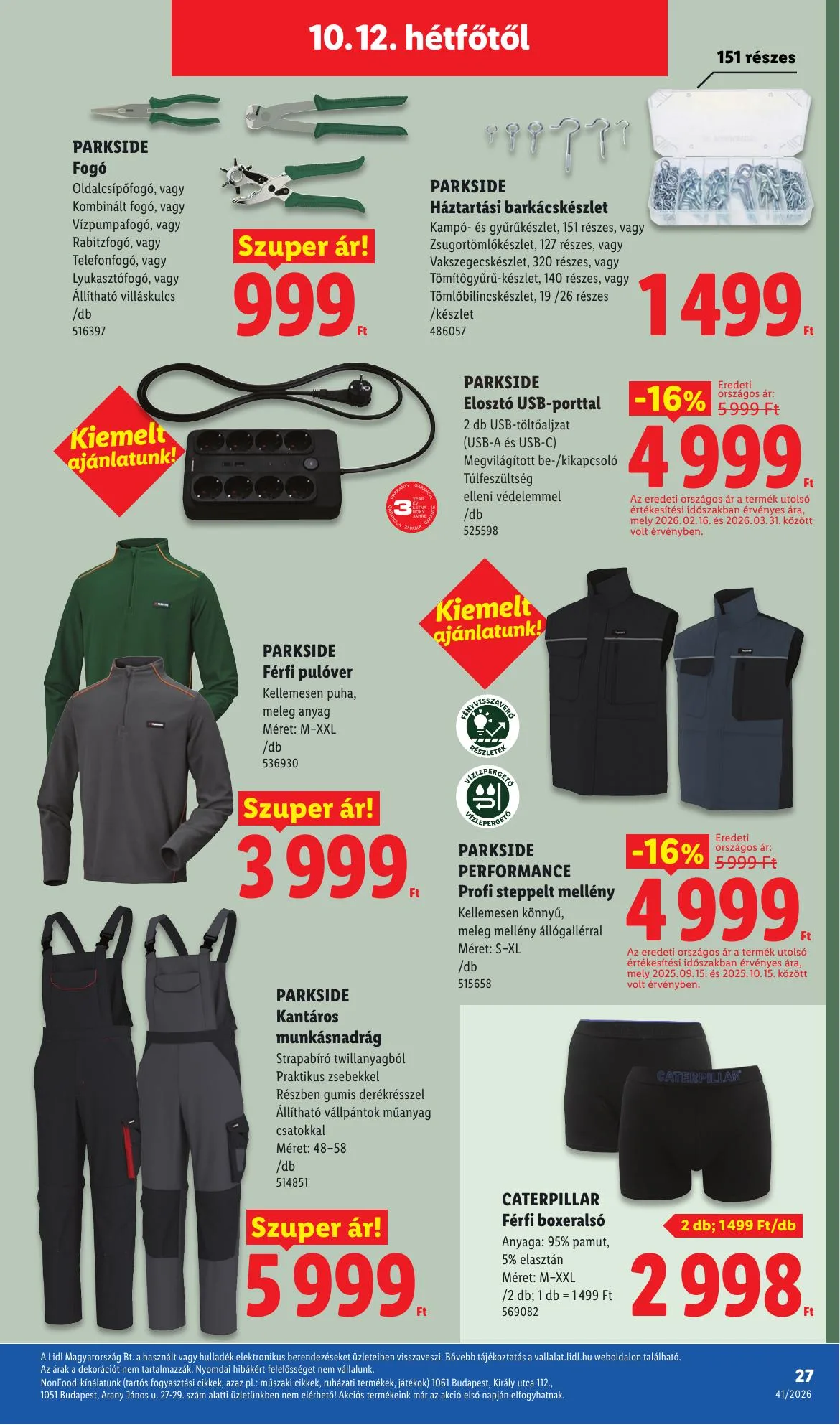 Lidl akciós újság Nonfood 10.08–10.14 – 27. oldal