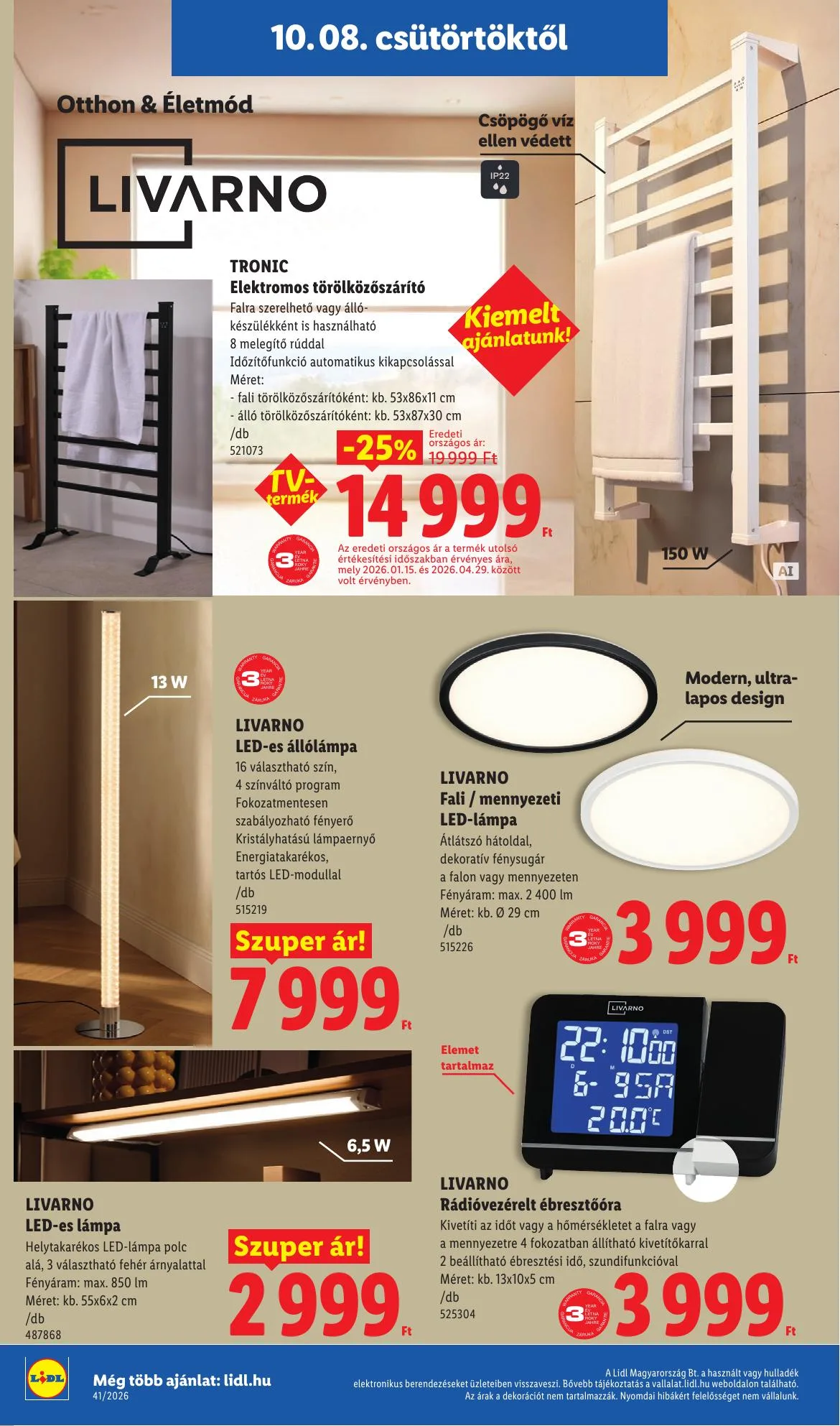 Lidl akciós újság Nonfood 10.08–10.14 – 6. oldal