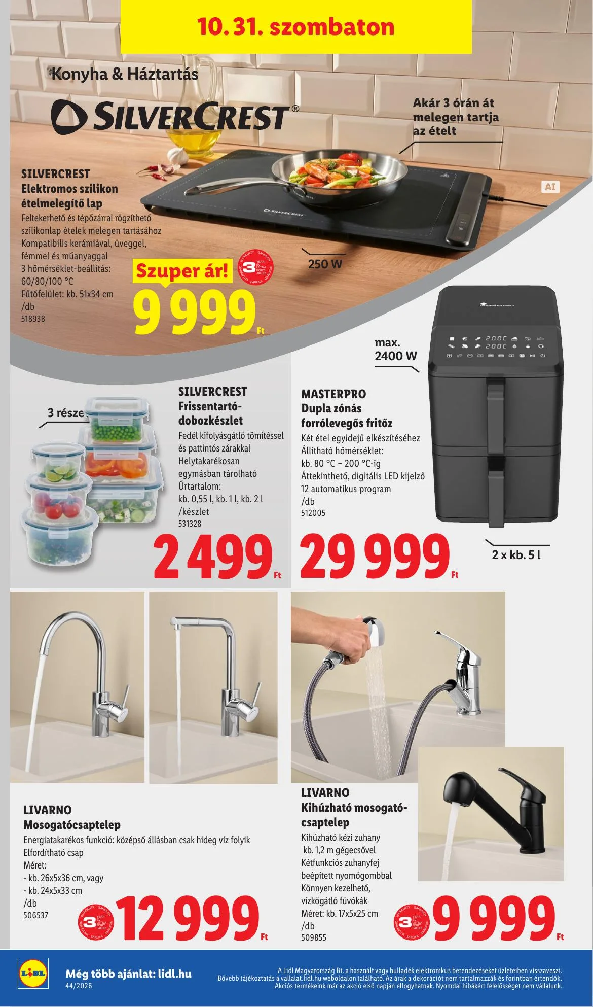 Lidl akciós újság Nonfood 10.29–11.04 – 16. oldal