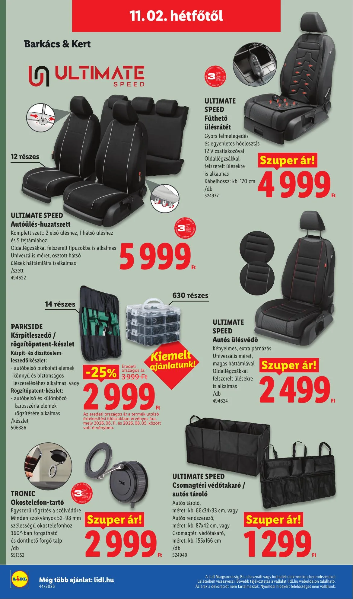 Lidl akciós újság Nonfood 10.29–11.04 – 22. oldal