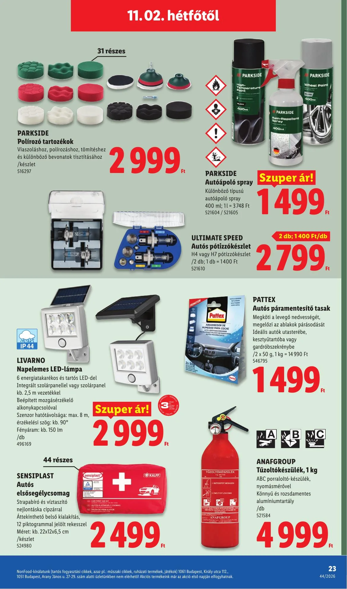 Lidl akciós újság Nonfood 10.29–11.04 – 23. oldal