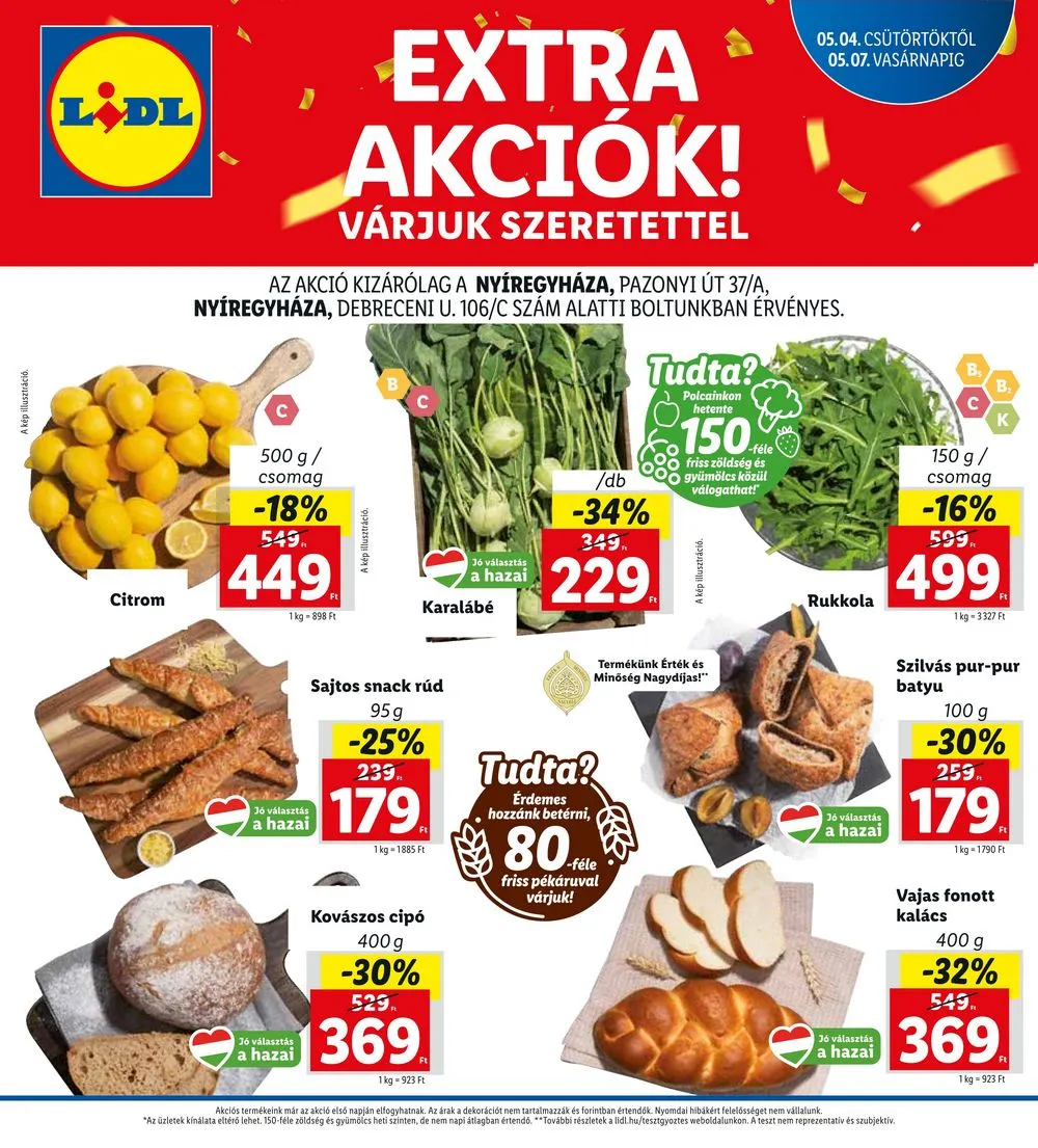 Lidl akciós újság Nyíregyháza 05.04–05.07