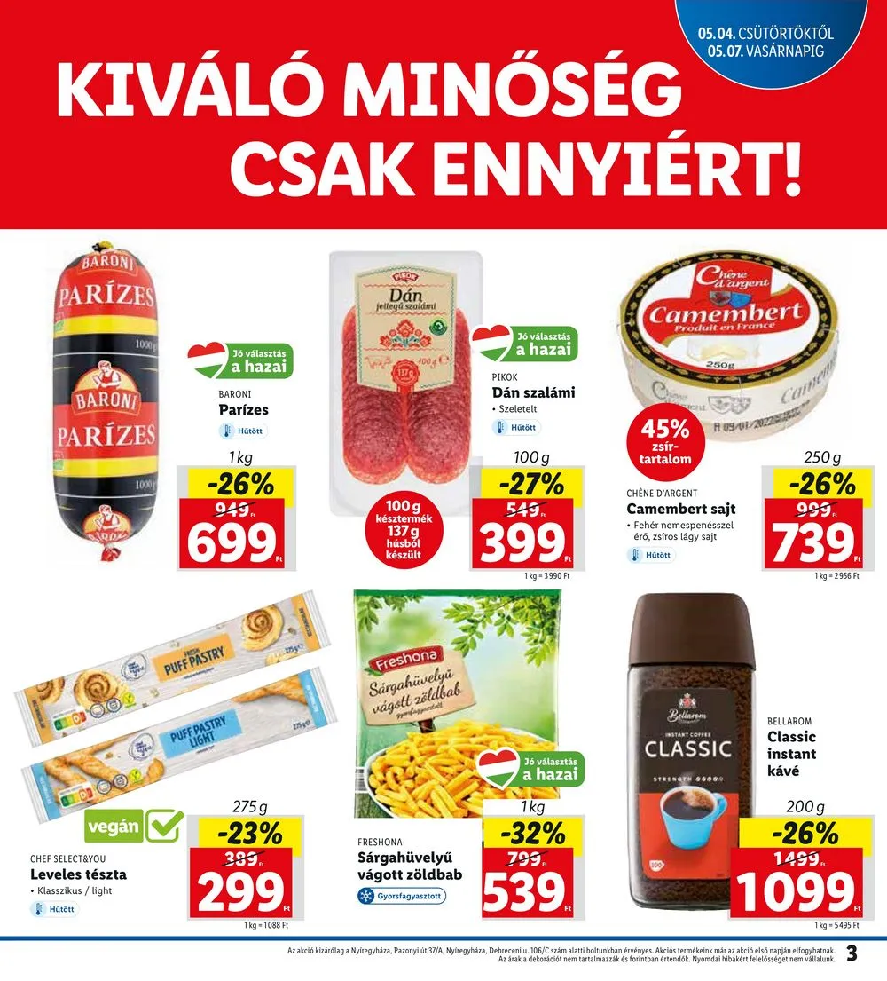 Lidl akciós újság Nyíregyháza 05.04–05.07 – 3. oldal