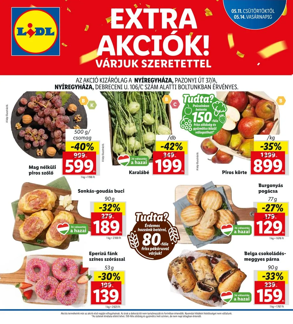 Lidl akciós újság Nyíregyháza 05.11–05.14