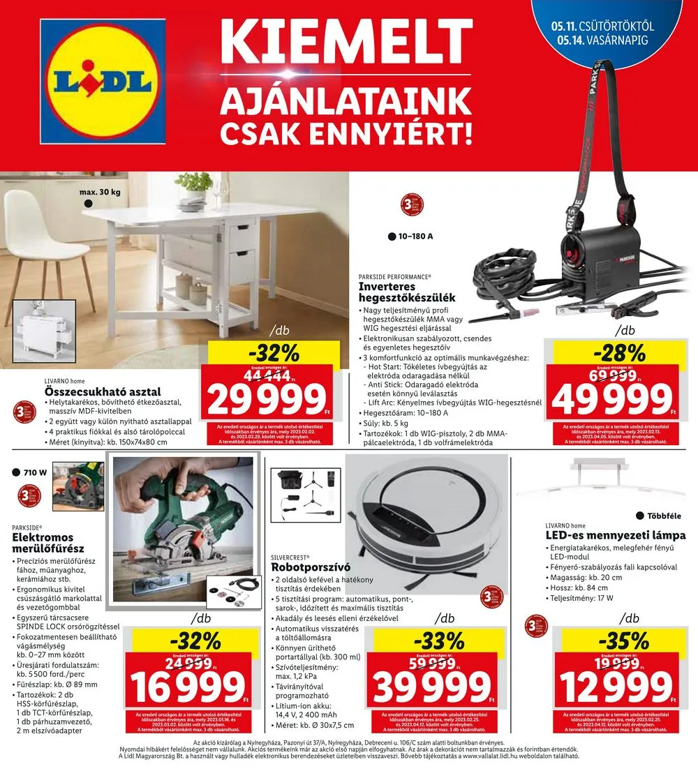 Lidl akciós újság Nyíregyháza 05.11–05.14 – 4. oldal