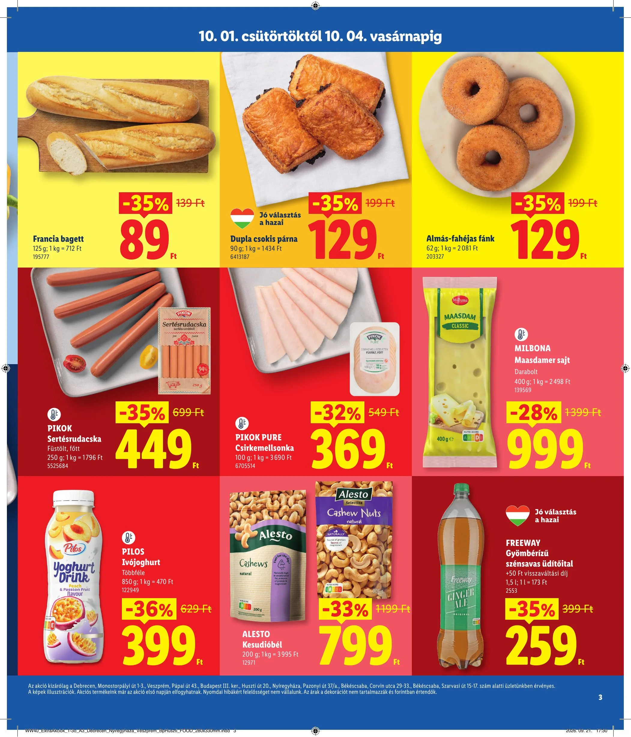 Lidl akciós újság Regionális Debrecen 10.01–10.04 – 3. oldal