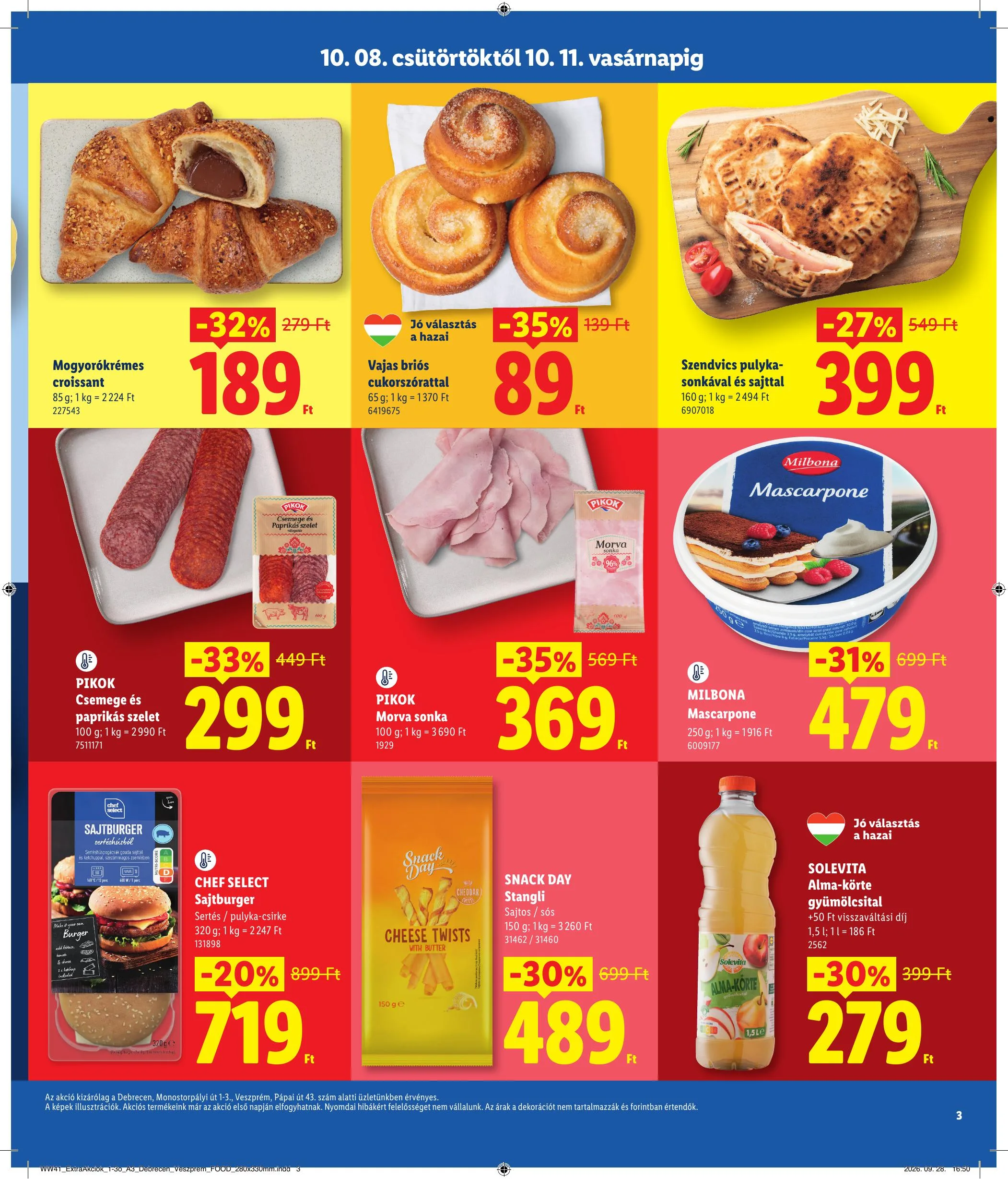 Lidl akciós újság Regionális Debrecen 10.08–10.11 – 3. oldal