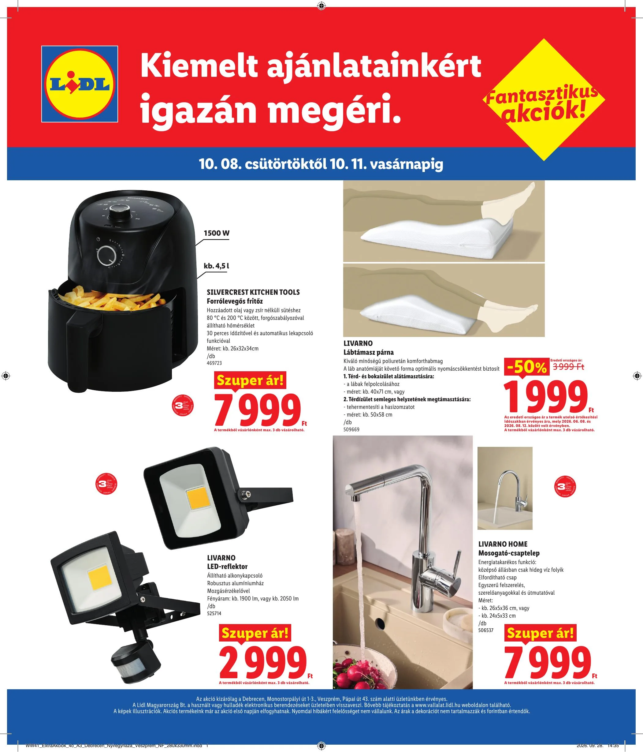 Lidl akciós újság Regionális Debrecen 10.08–10.11 – 4. oldal