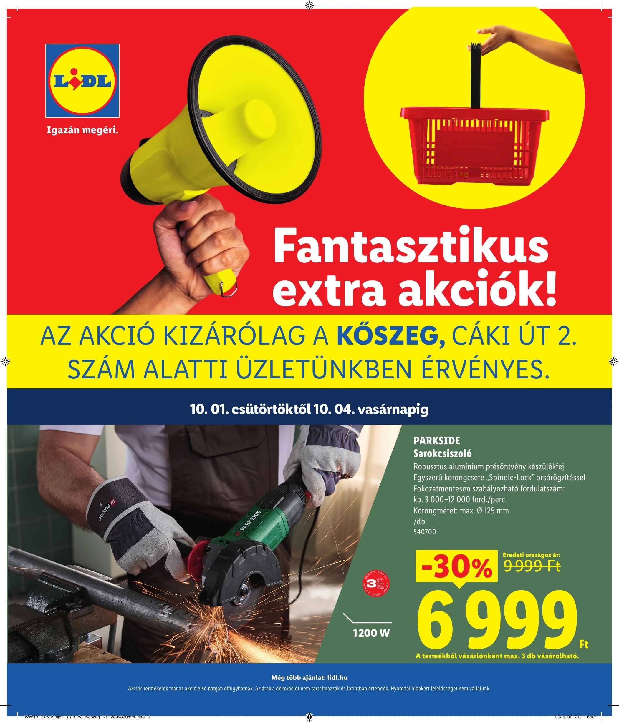 Lidl akciós újság Regionális Koszeg 10.01–10.04