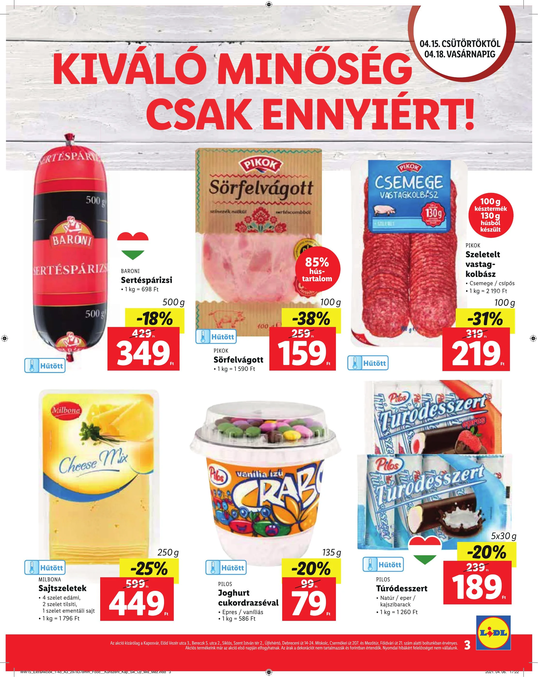 Lidl akciós újság Regionális 04.15–04.18 – 3. oldal