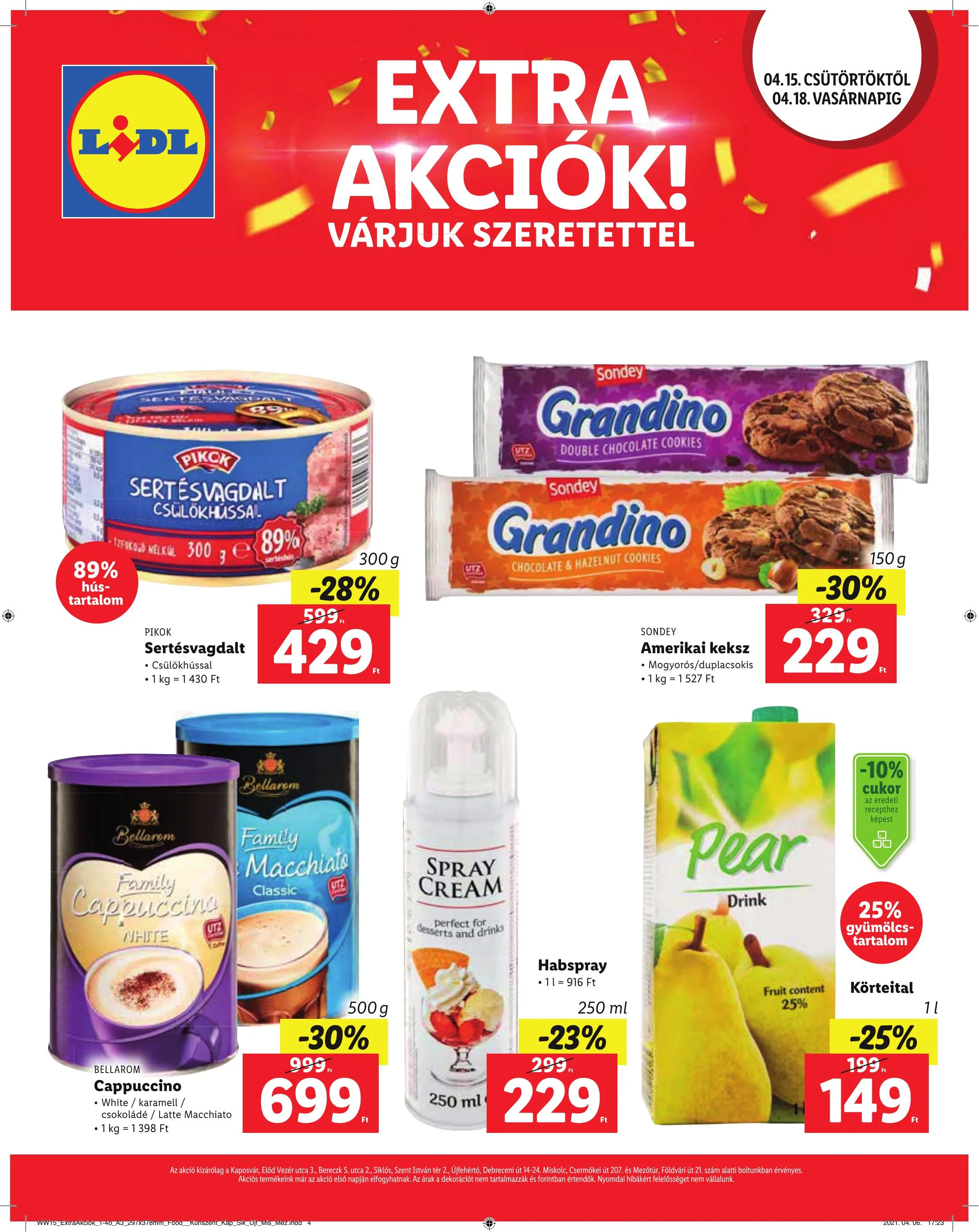 Lidl akciós újság Regionális 04.15–04.18 – 4. oldal
