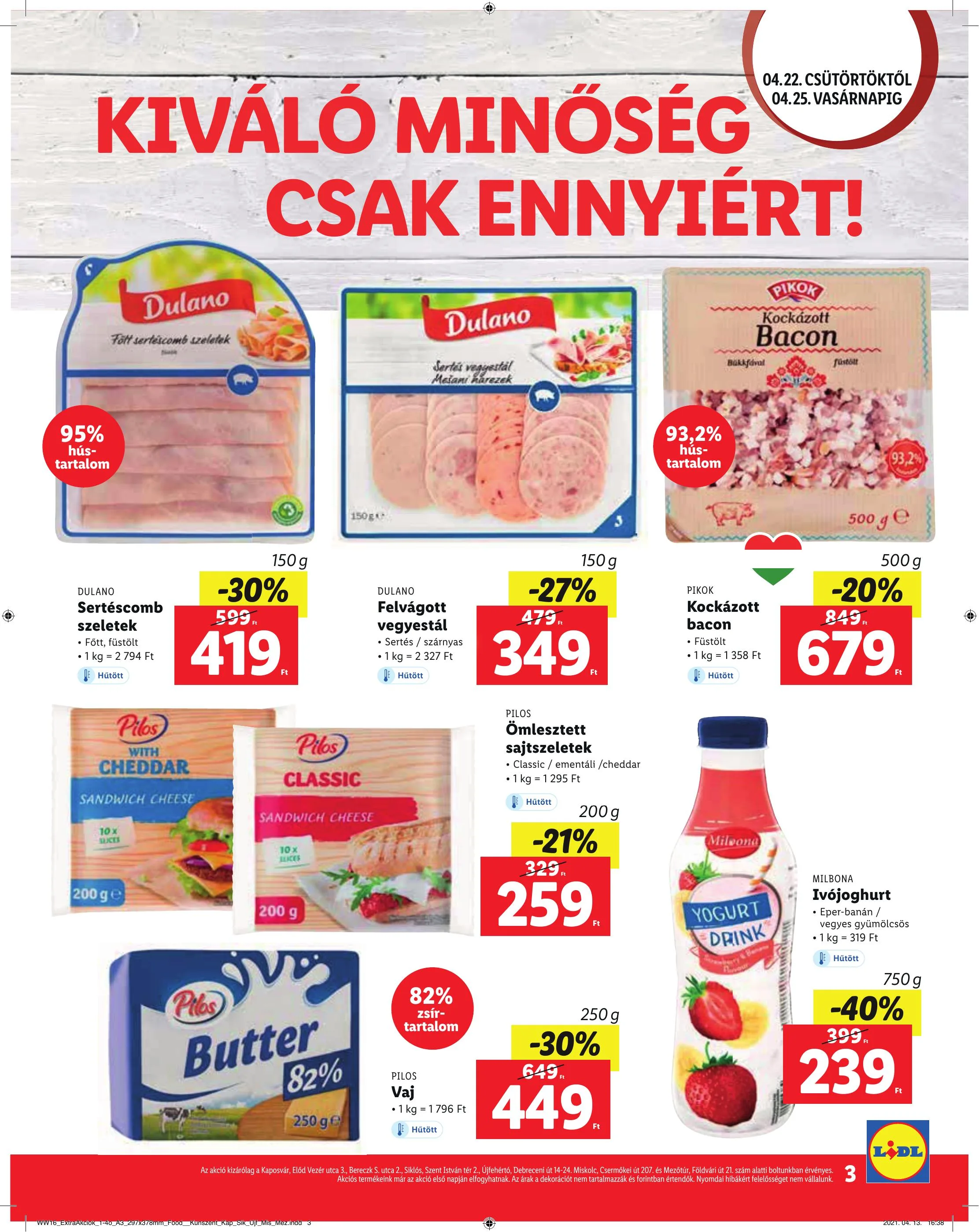 Lidl akciós újság Regionális 04.22–04.25 – 3. oldal