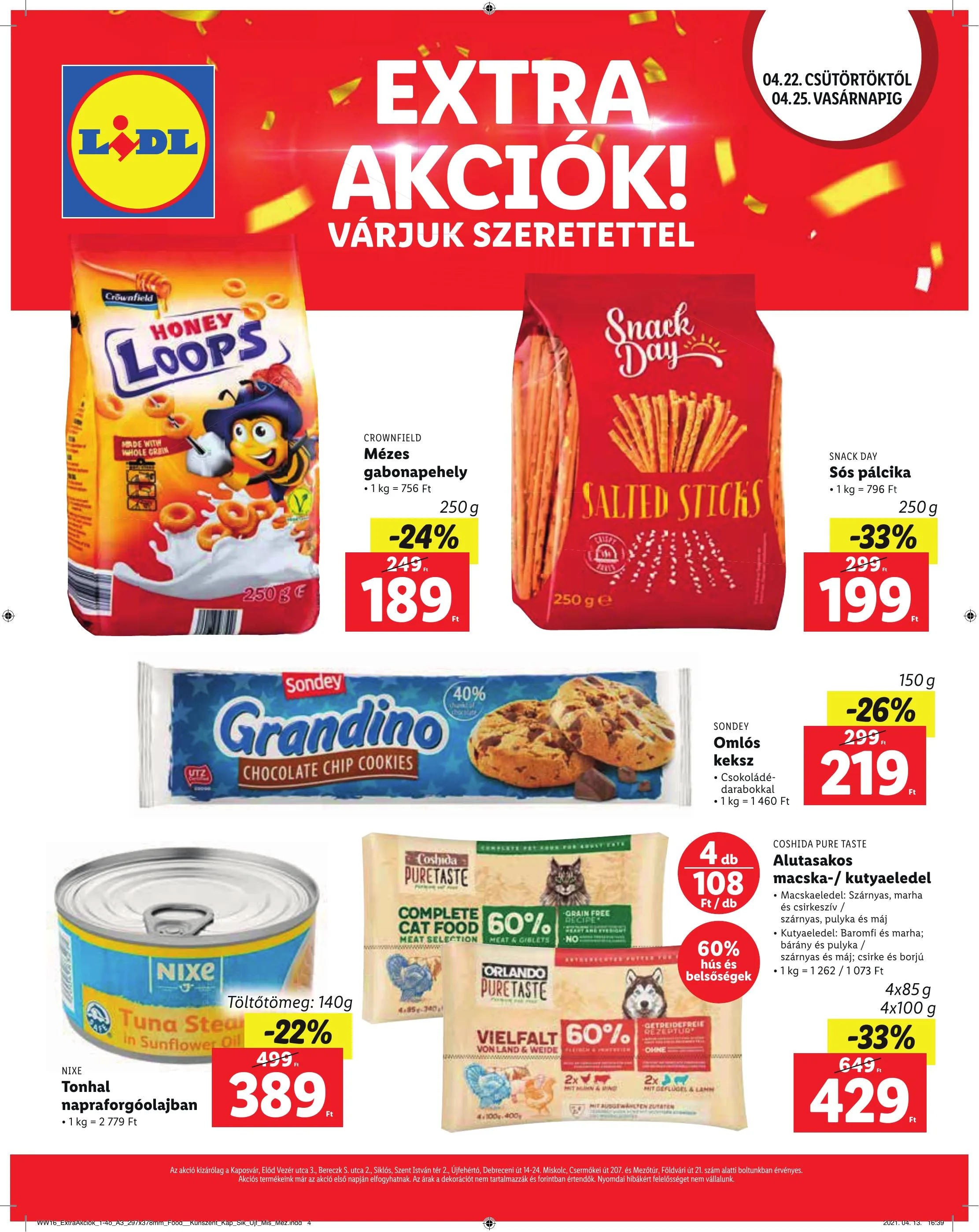 Lidl akciós újság Regionális 04.22–04.25 – 4. oldal