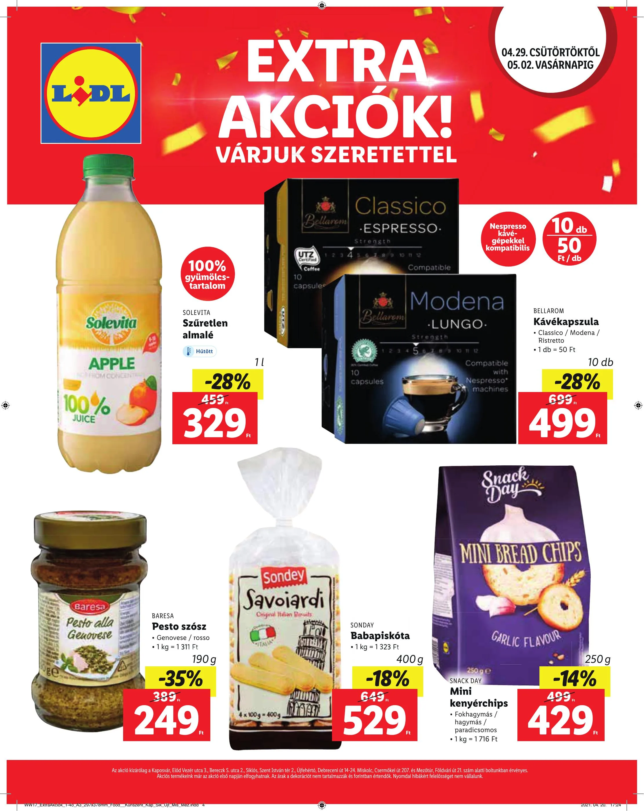 Lidl akciós újság Regionális 04.29–05.02 – 4. oldal