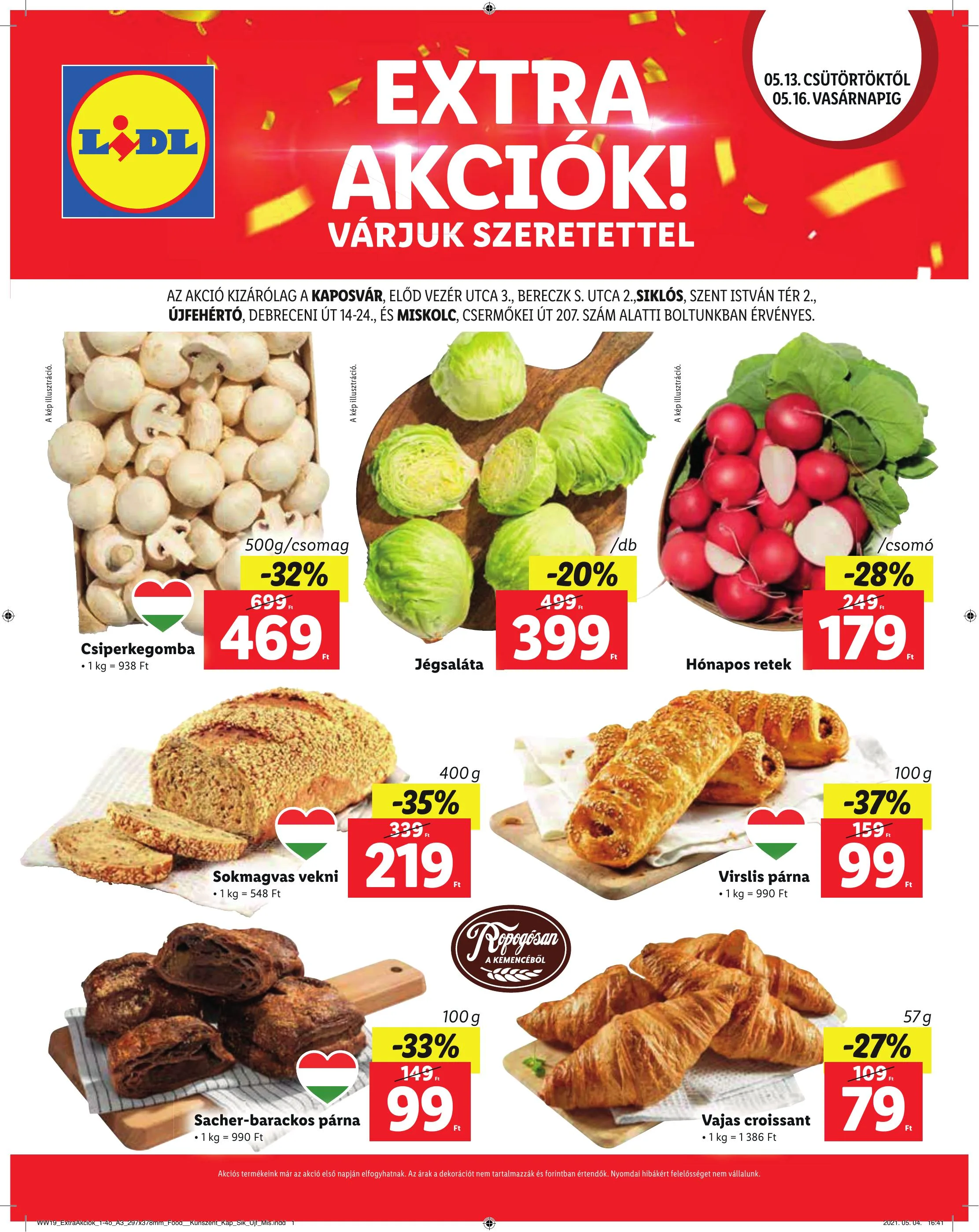 Lidl akciós újság Regionális 05.13–05.16