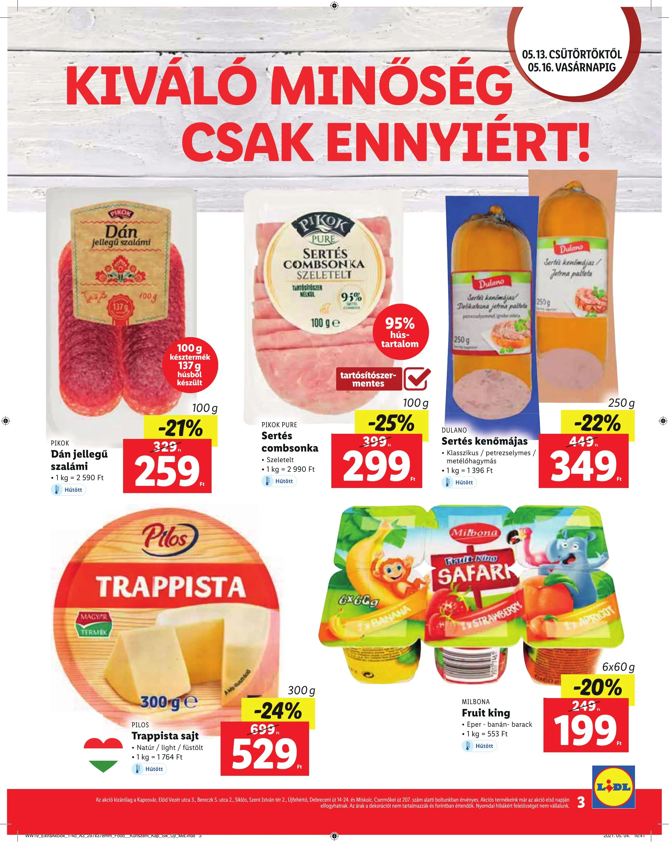 Lidl akciós újság Regionális 05.13–05.16 – 3. oldal