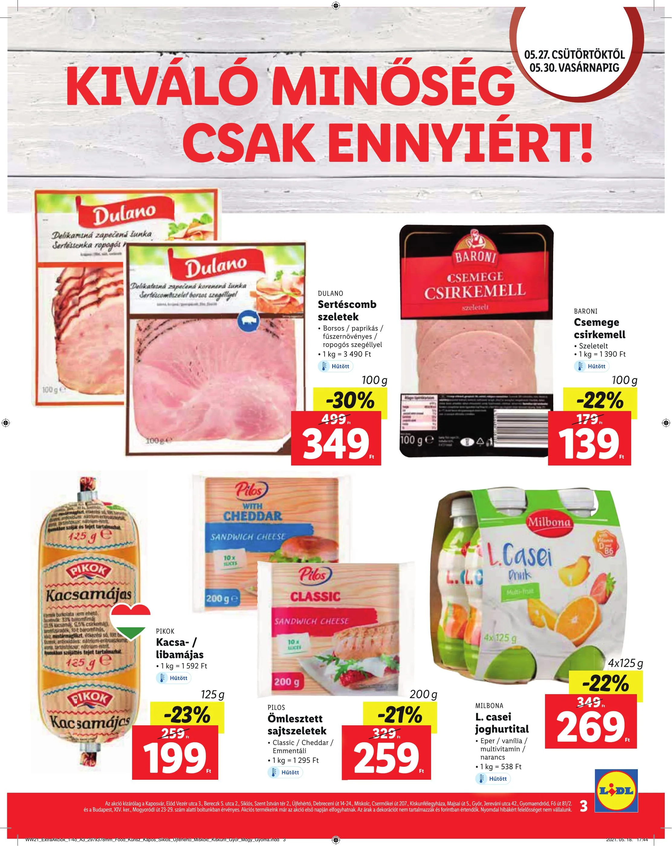 Lidl akciós újság Regionális 05.27–05.30 – 3. oldal