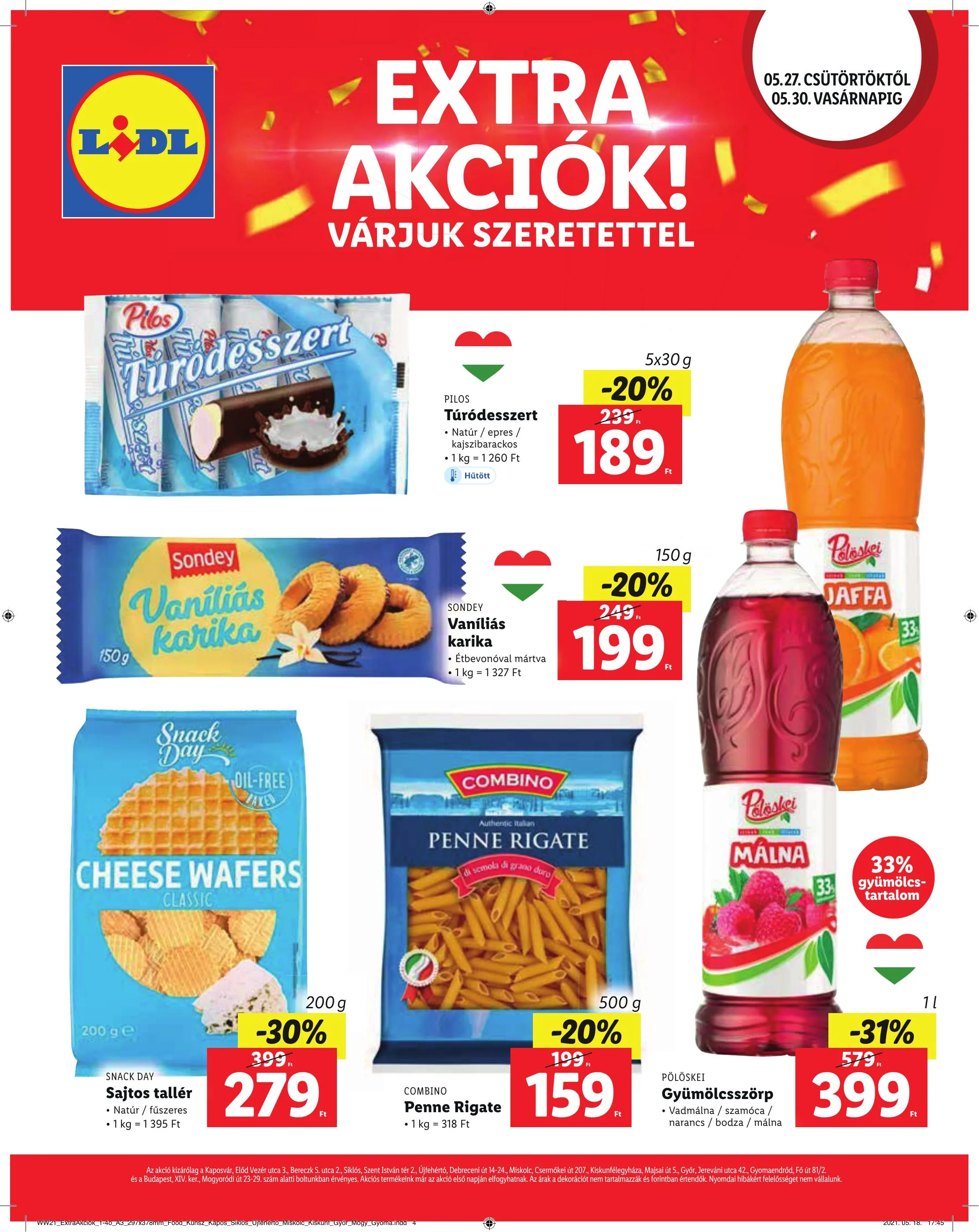 Lidl akciós újság Regionális 05.27–05.30 – 4. oldal