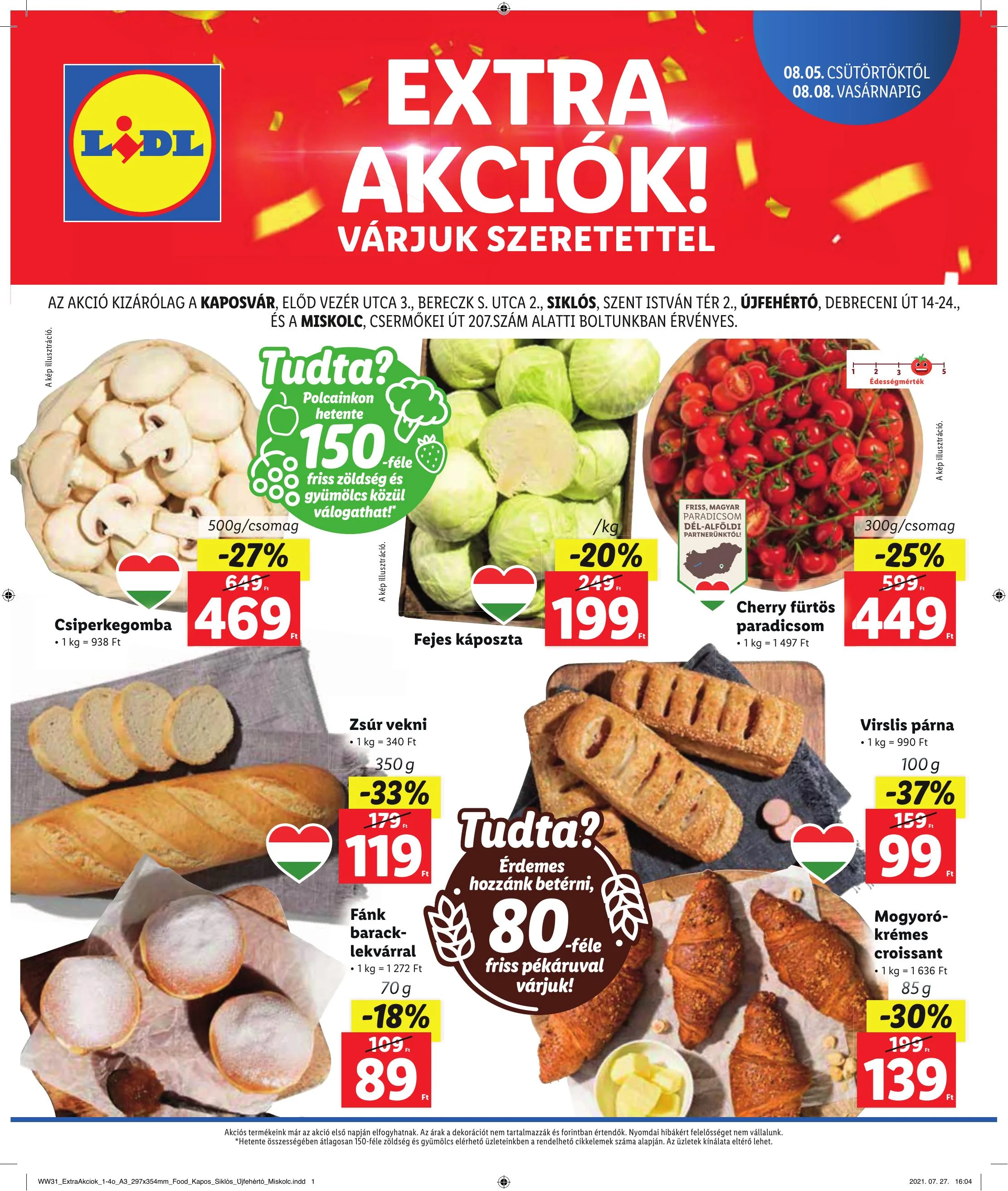 Lidl akciós újság Regionális 08.05–08.08