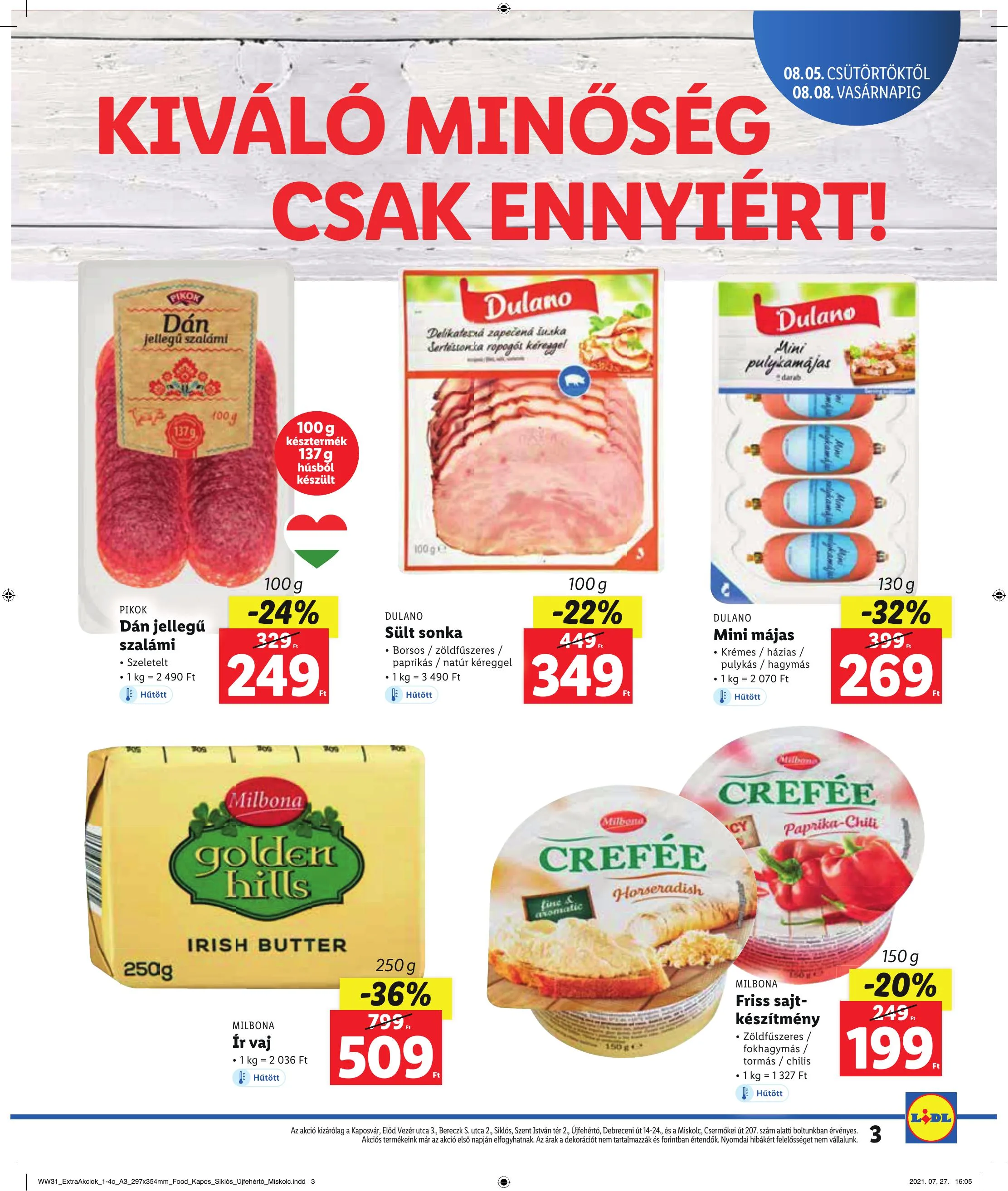 Lidl akciós újság Regionális 08.05–08.08 – 3. oldal
