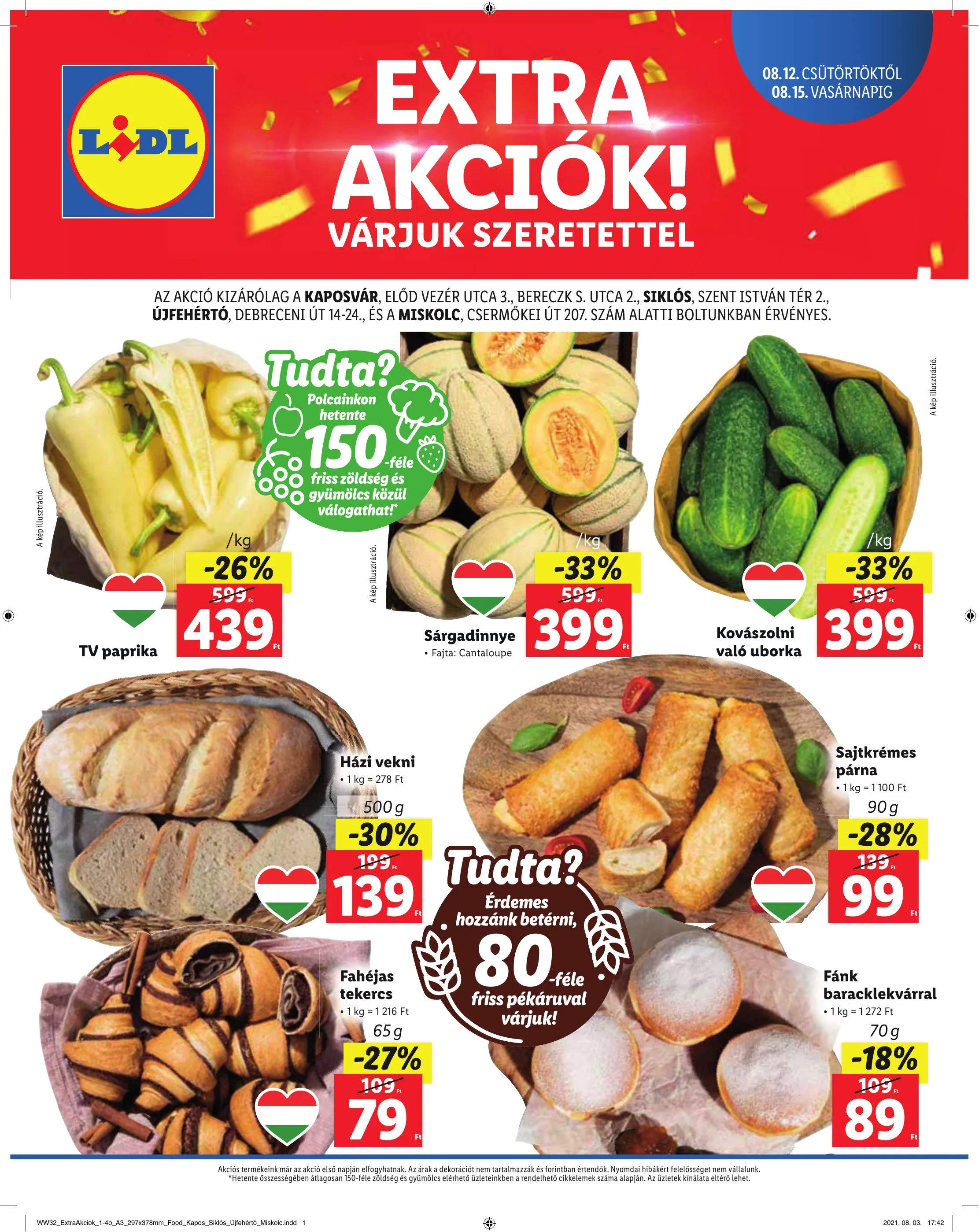 Lidl akciós újság Regionális 08.12–08.15