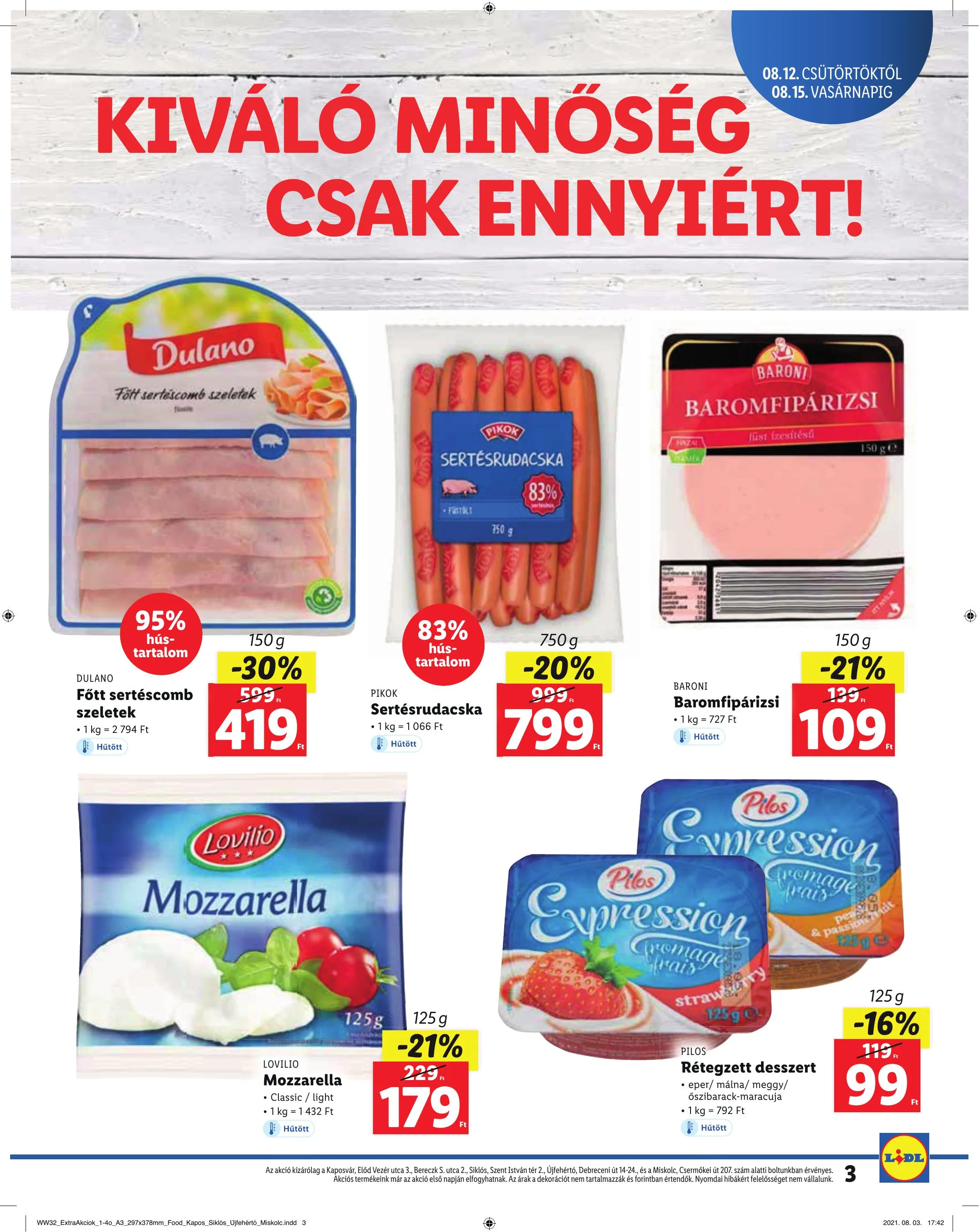 Lidl akciós újság Regionális 08.12–08.15 – 3. oldal