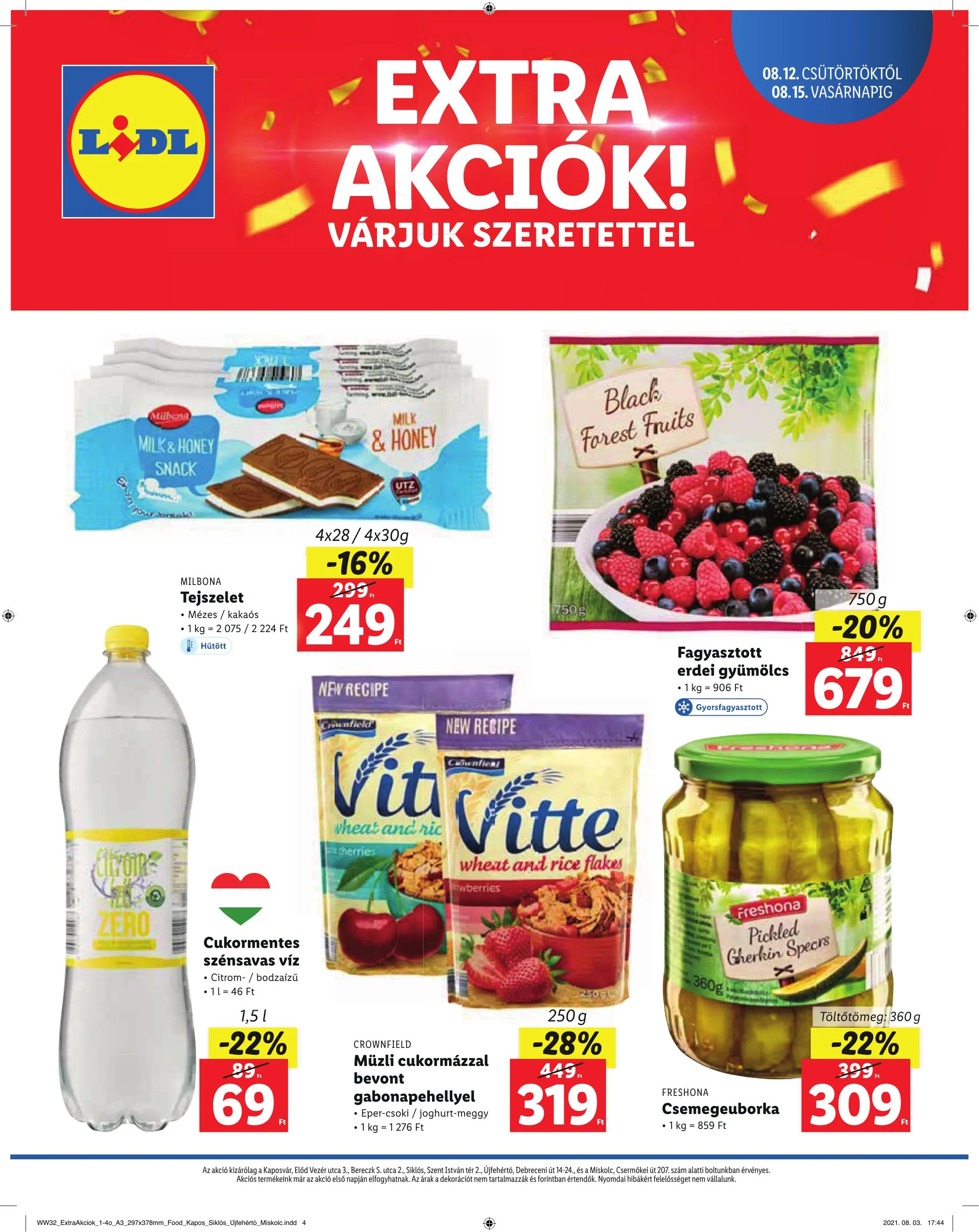 Lidl akciós újság Regionális 08.12–08.15 – 4. oldal
