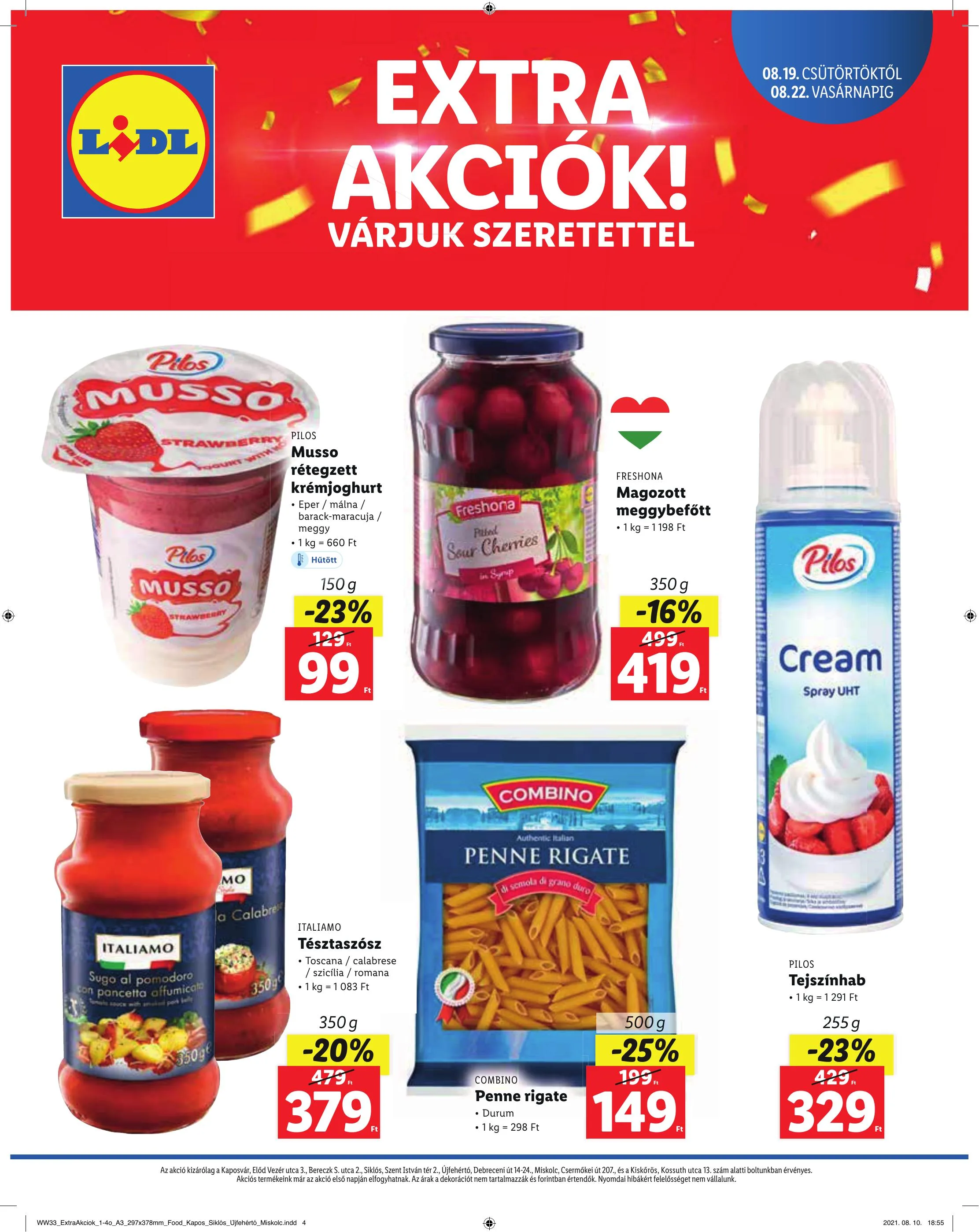 Lidl akciós újság Regionális 08.19–08.22 – 4. oldal