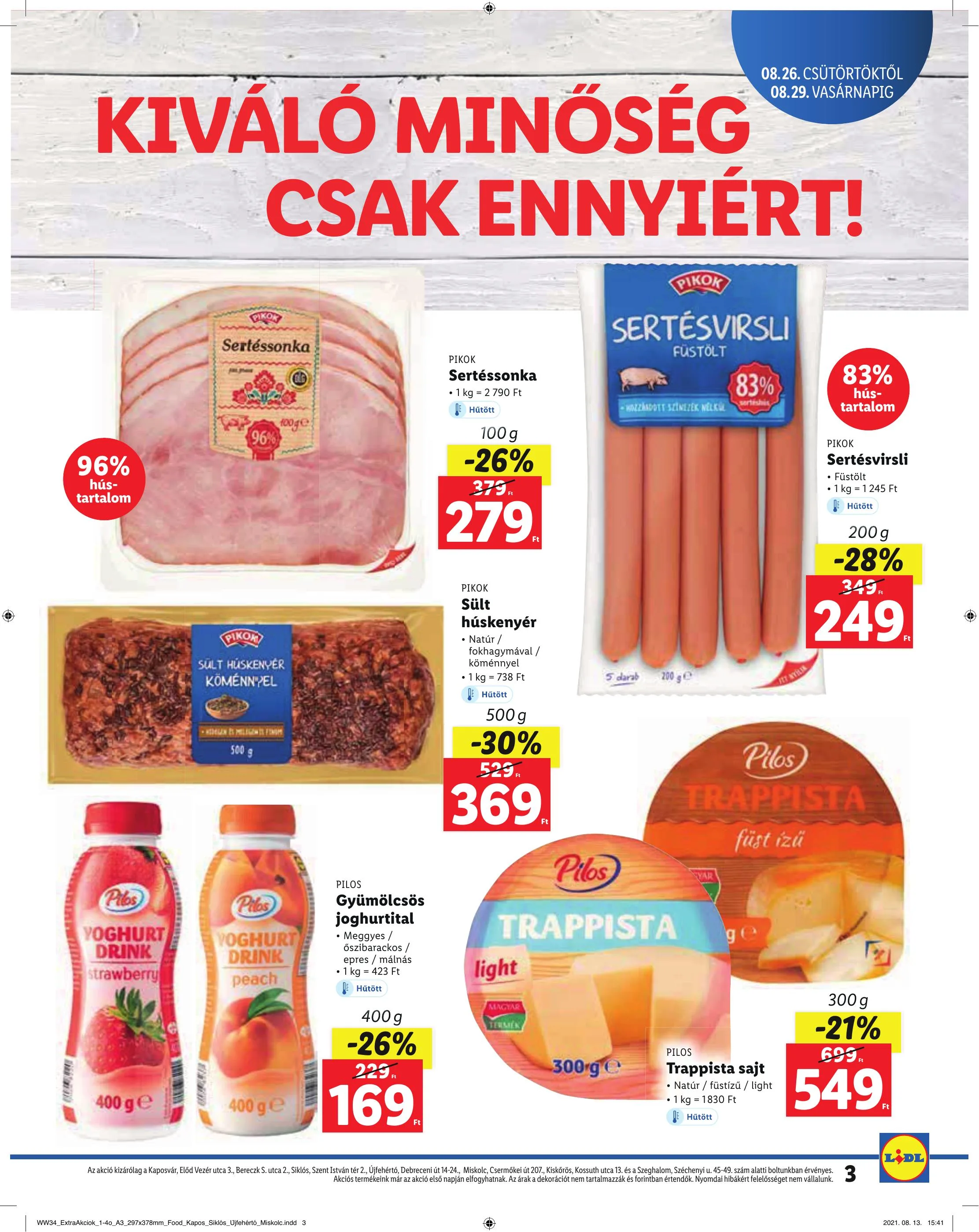 Lidl akciós újság Regionális 08.26–08.29 – 3. oldal