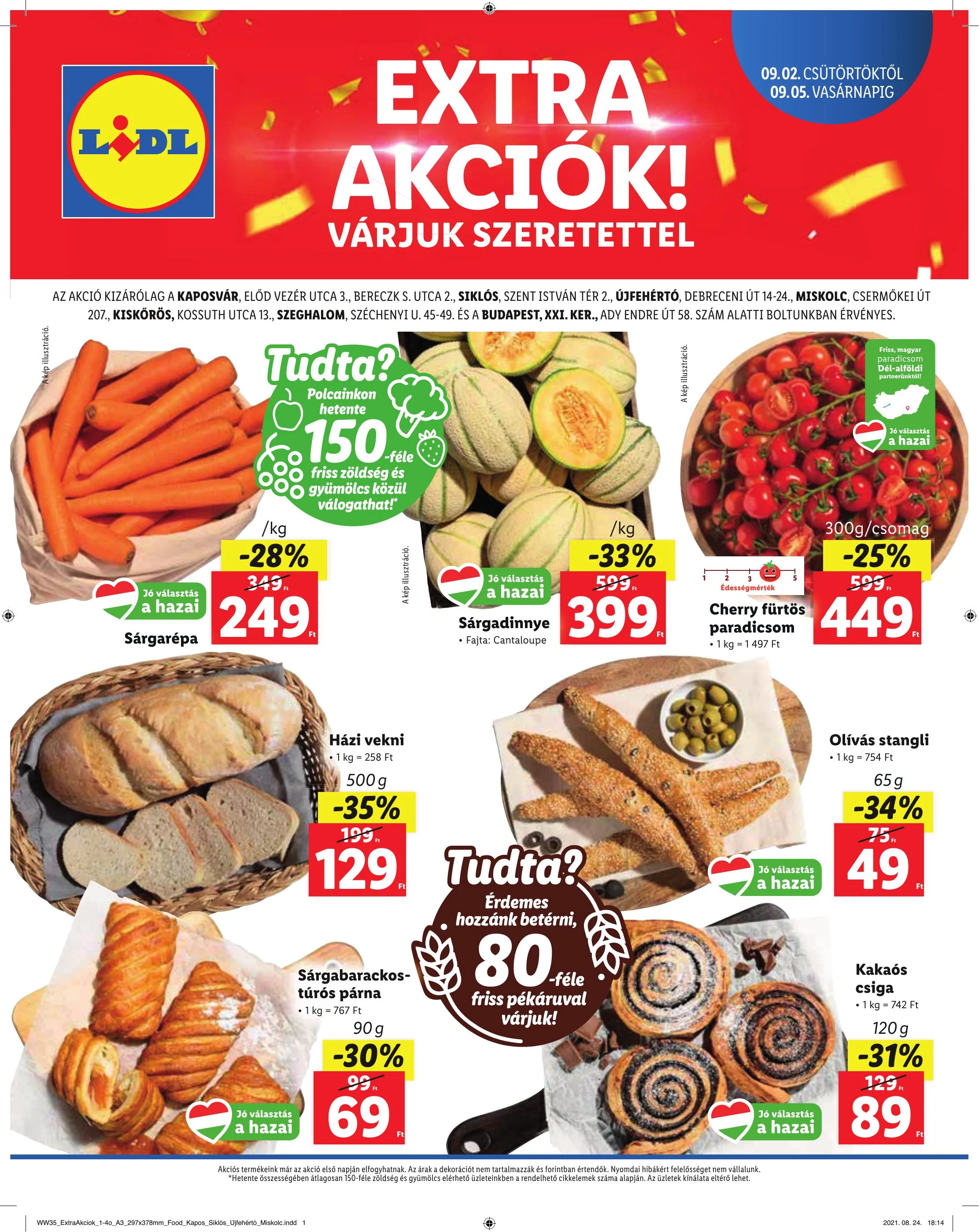 Lidl akciós újság Regionális 09.02–09.05