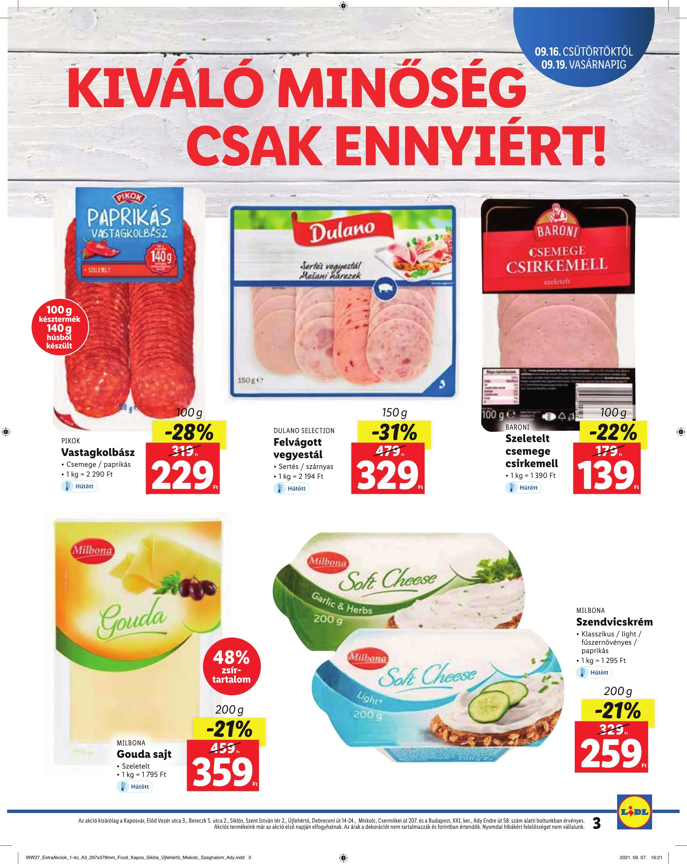 Lidl akciós újság Regionális 09.16–09.19 – 3. oldal