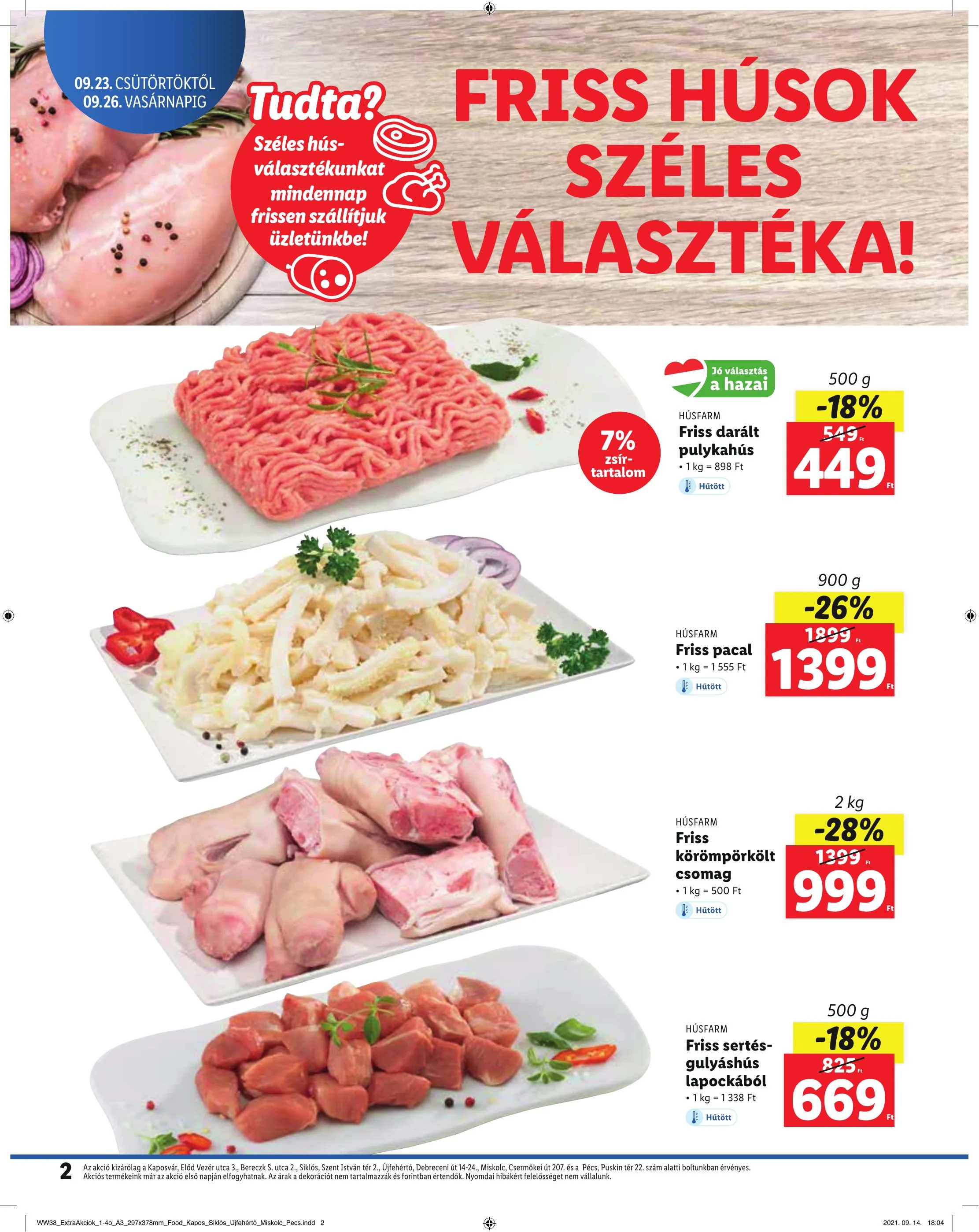 Lidl akciós újság Regionális 09.23–09.26 – 2. oldal