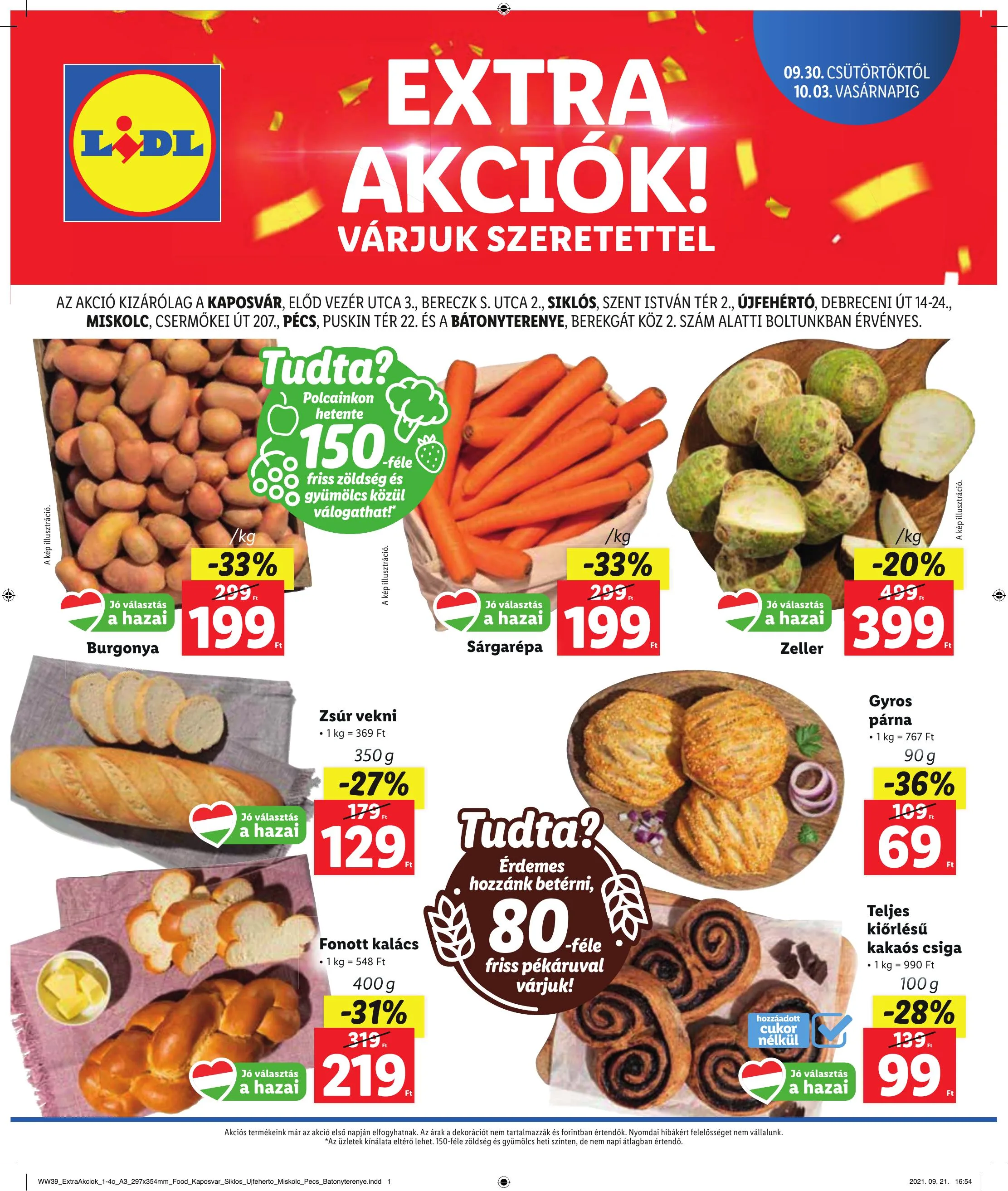 Lidl akciós újság Regionális 09.30–10.06