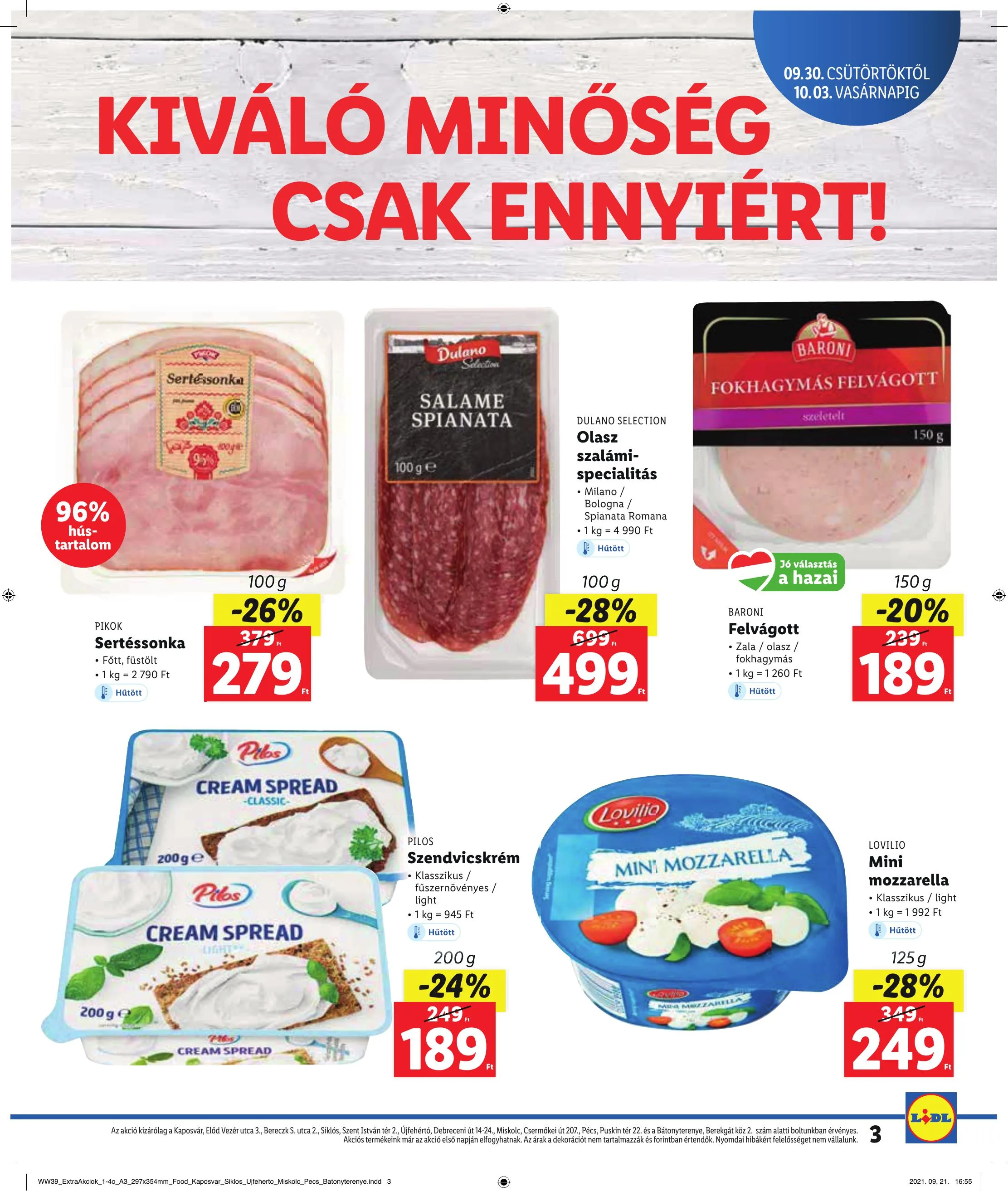 Lidl akciós újság Regionális 09.30–10.06 – 3. oldal