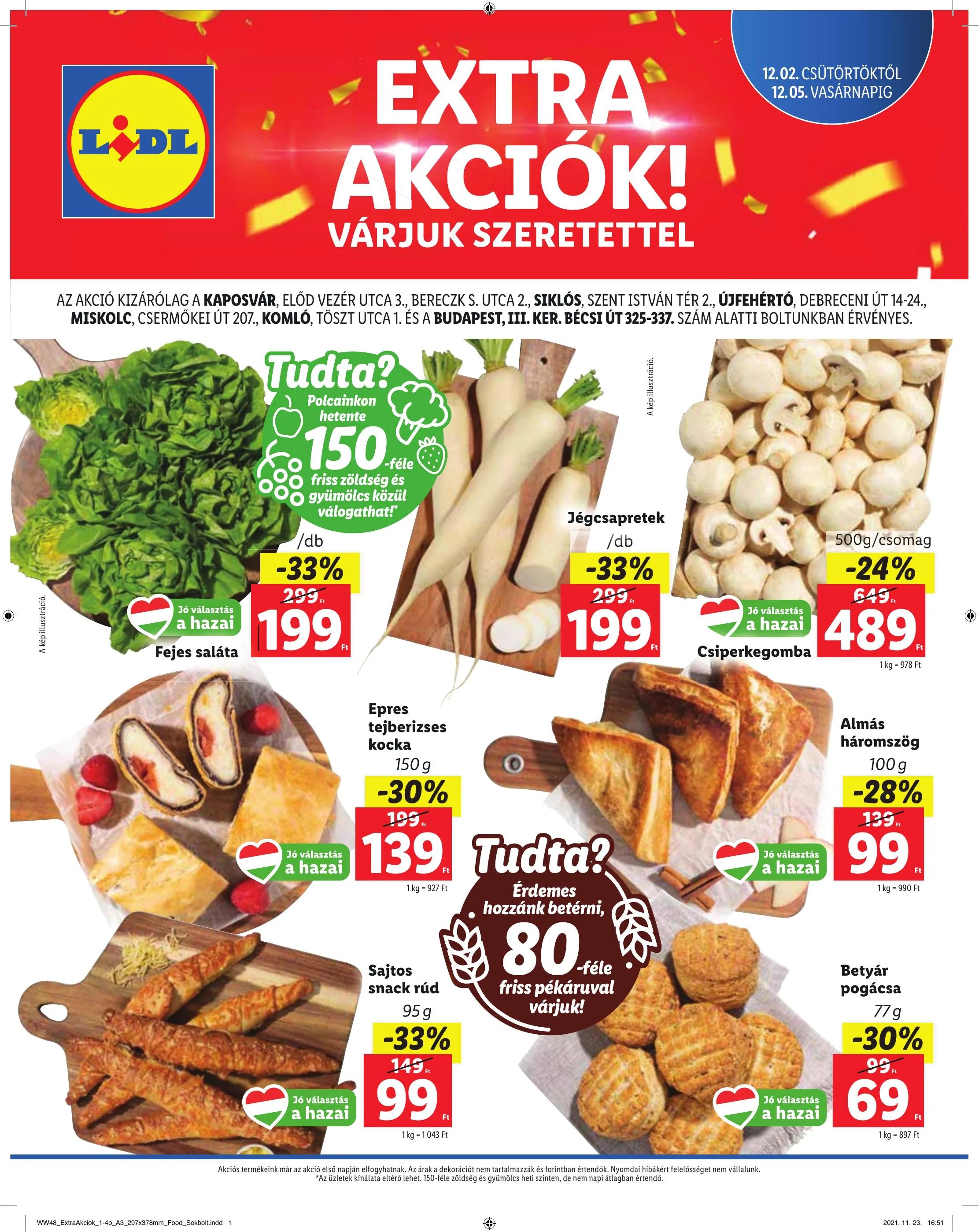 Lidl akciós újság Regionális 12.02–12.05