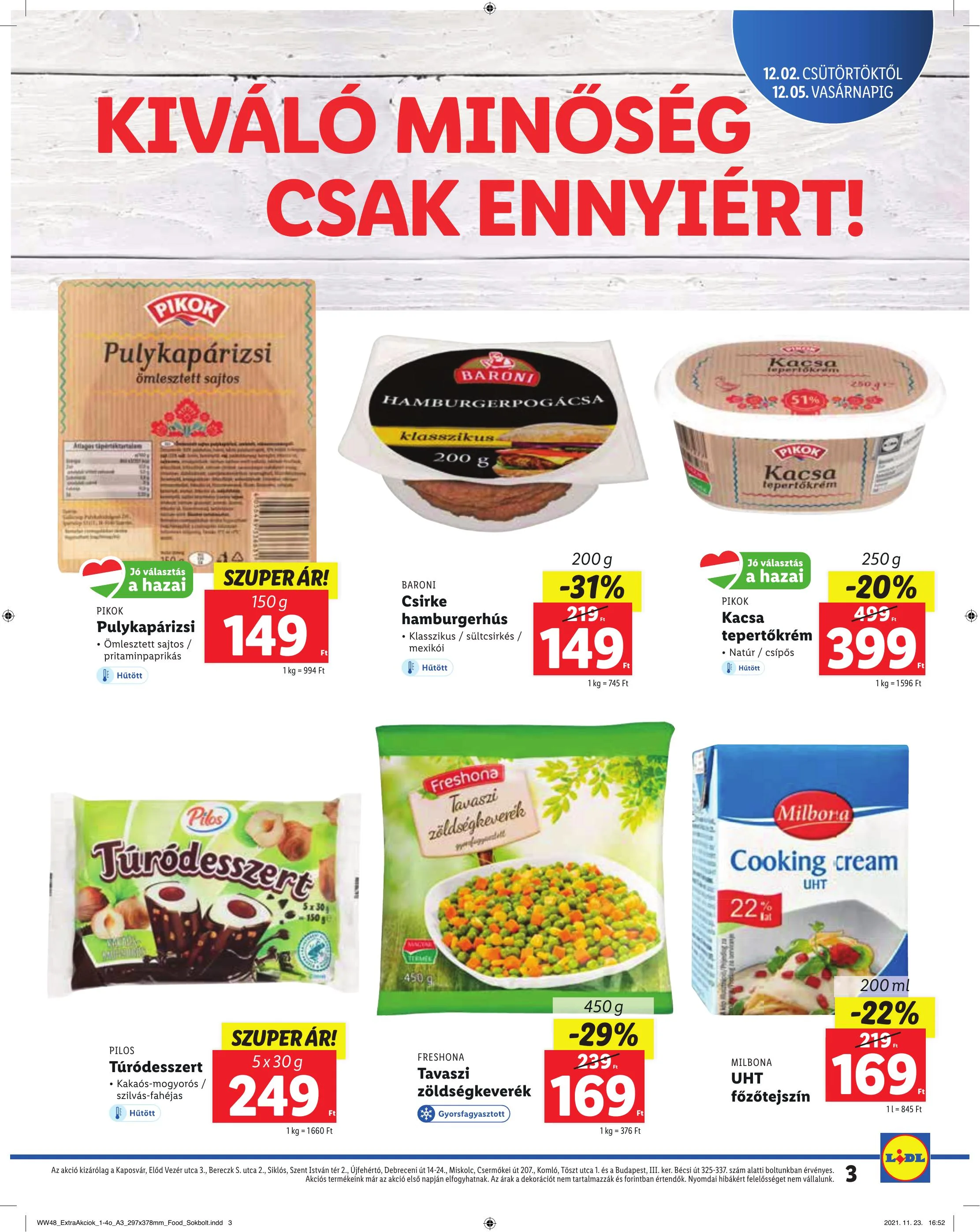 Lidl akciós újság Regionális 12.02–12.05 – 3. oldal